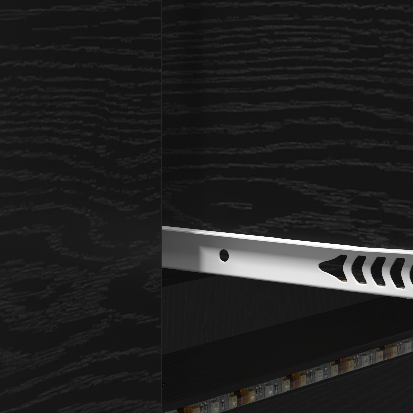 televizorius stovas su LED juodu ąžuolu 140x34x40 cm inžinerinė mediena - Image 10