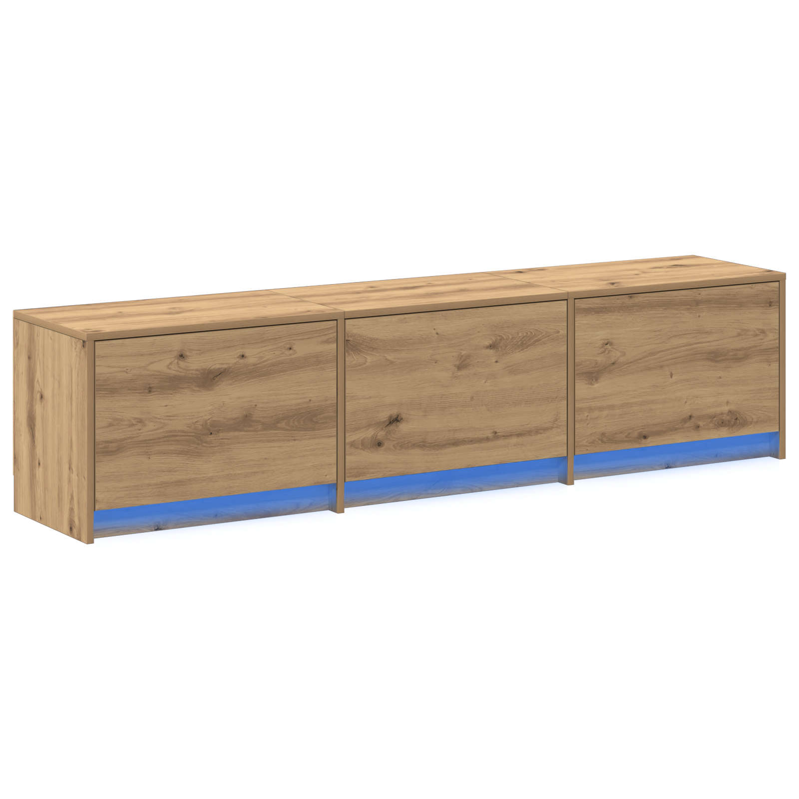 Thumbnail - vidaXL TV-Schrank mit LED Artisan Eiche 165x34x40 cm Holzwerkstoff