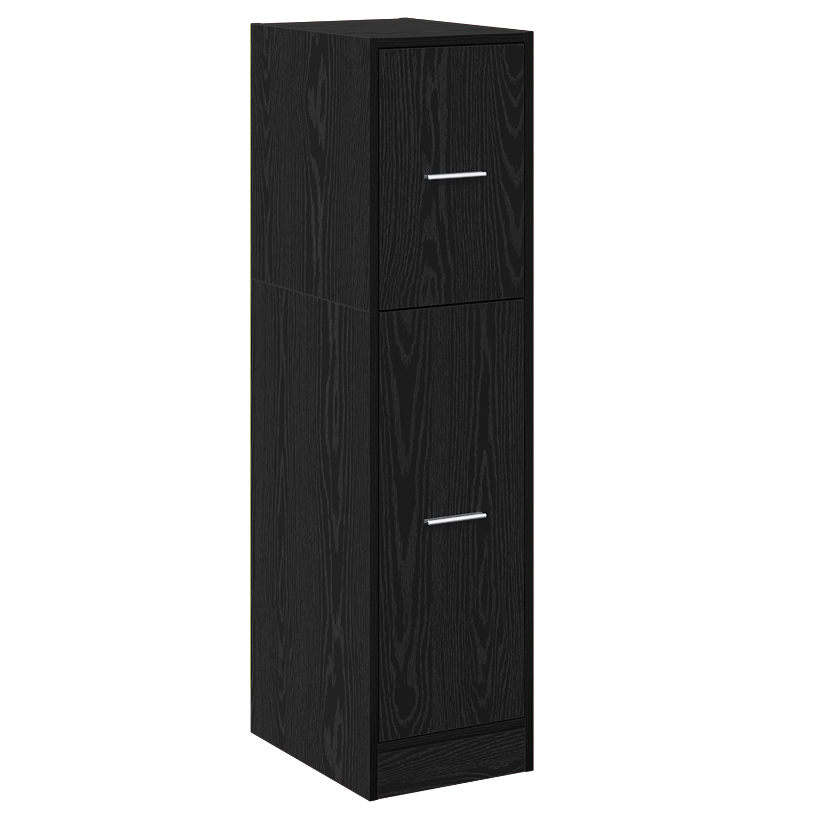 Apothecary Cabinet Black Oak 30x41x118 cm Engineered Wood - Image 5