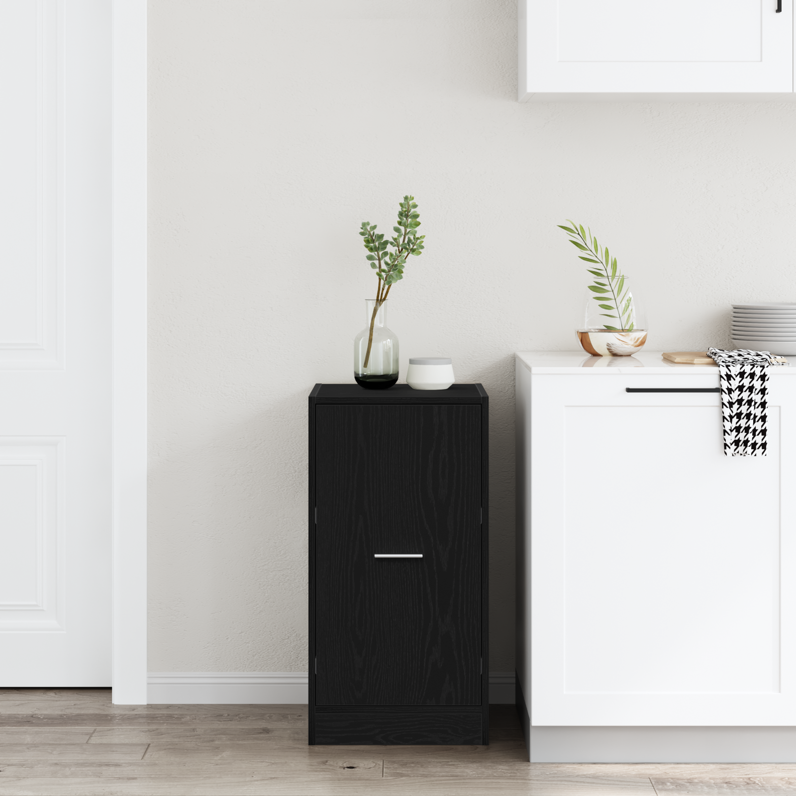 Apothecary Cabinet Black Oak 40x41x77,5 cm Engineered Wood - Image 4