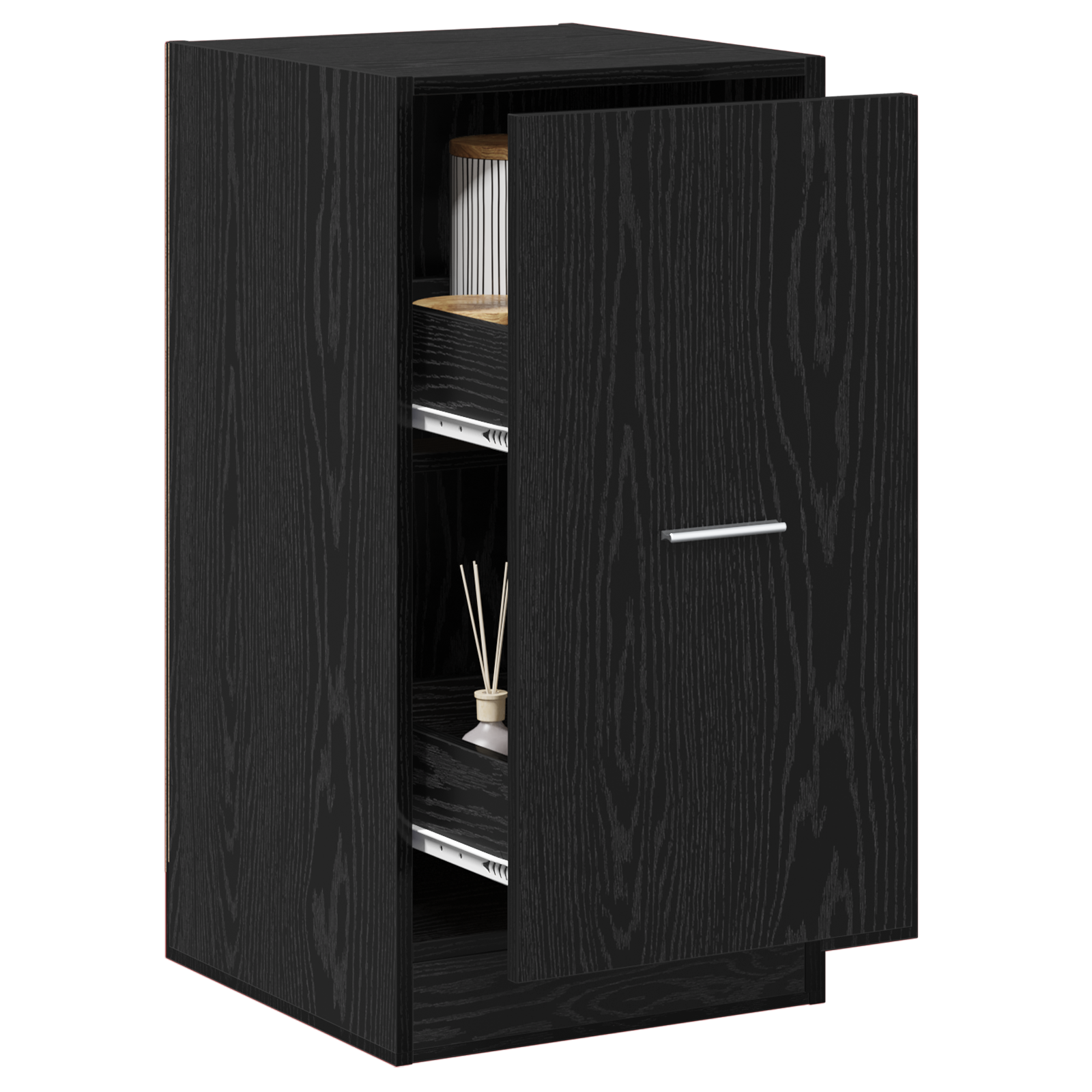 Apothecary Cabinet Black Oak 40x41x77,5 cm Engineered Wood - Image 3