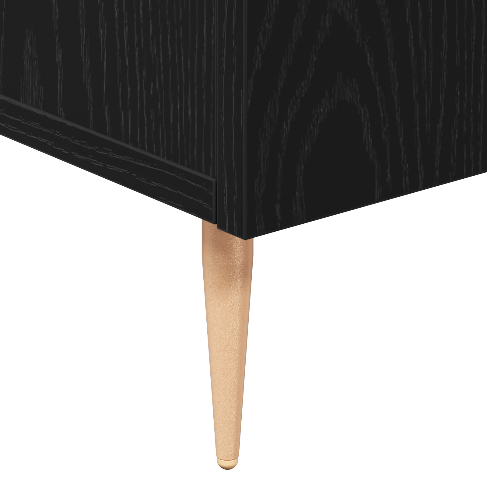 Black Oak Sideboard 90x34x80 cm made of Engineered Wood - Image 9