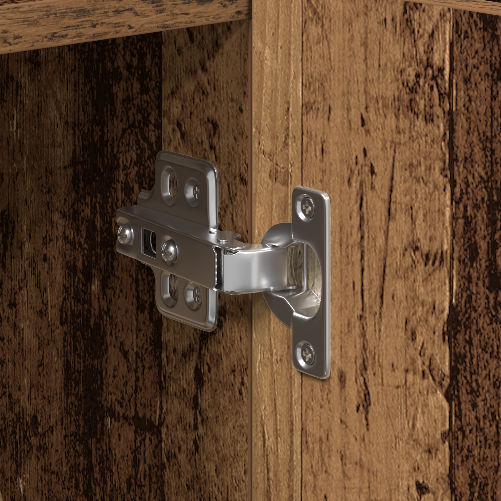 Sideboard in Vintage Wood - 90x34x80 cm, Made of Engineered Wood - Image 8