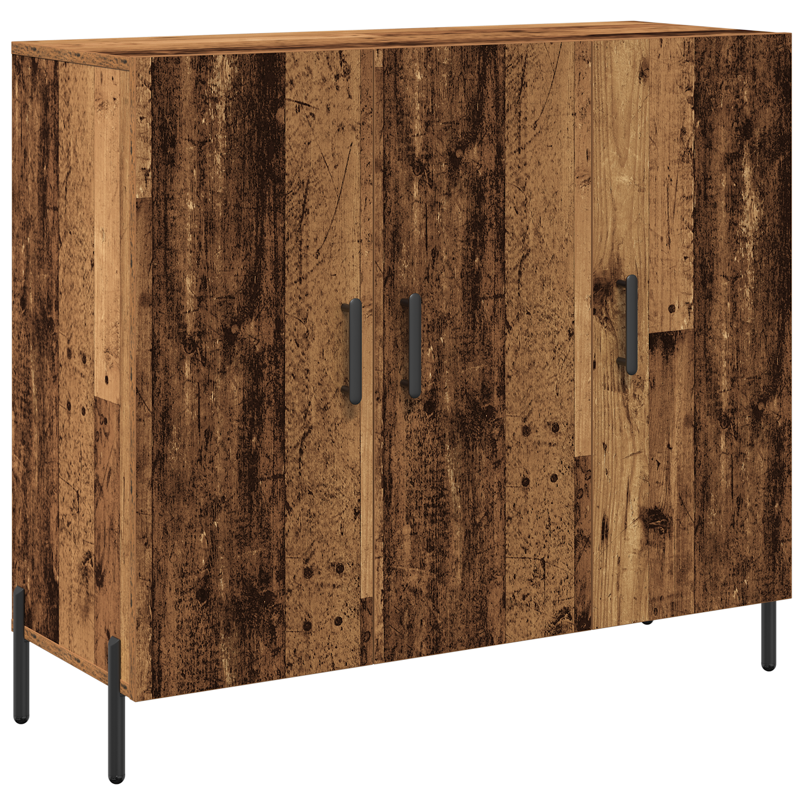 Sideboard in Vintage Wood - 90x34x80 cm, Made of Engineered Wood - Image 2