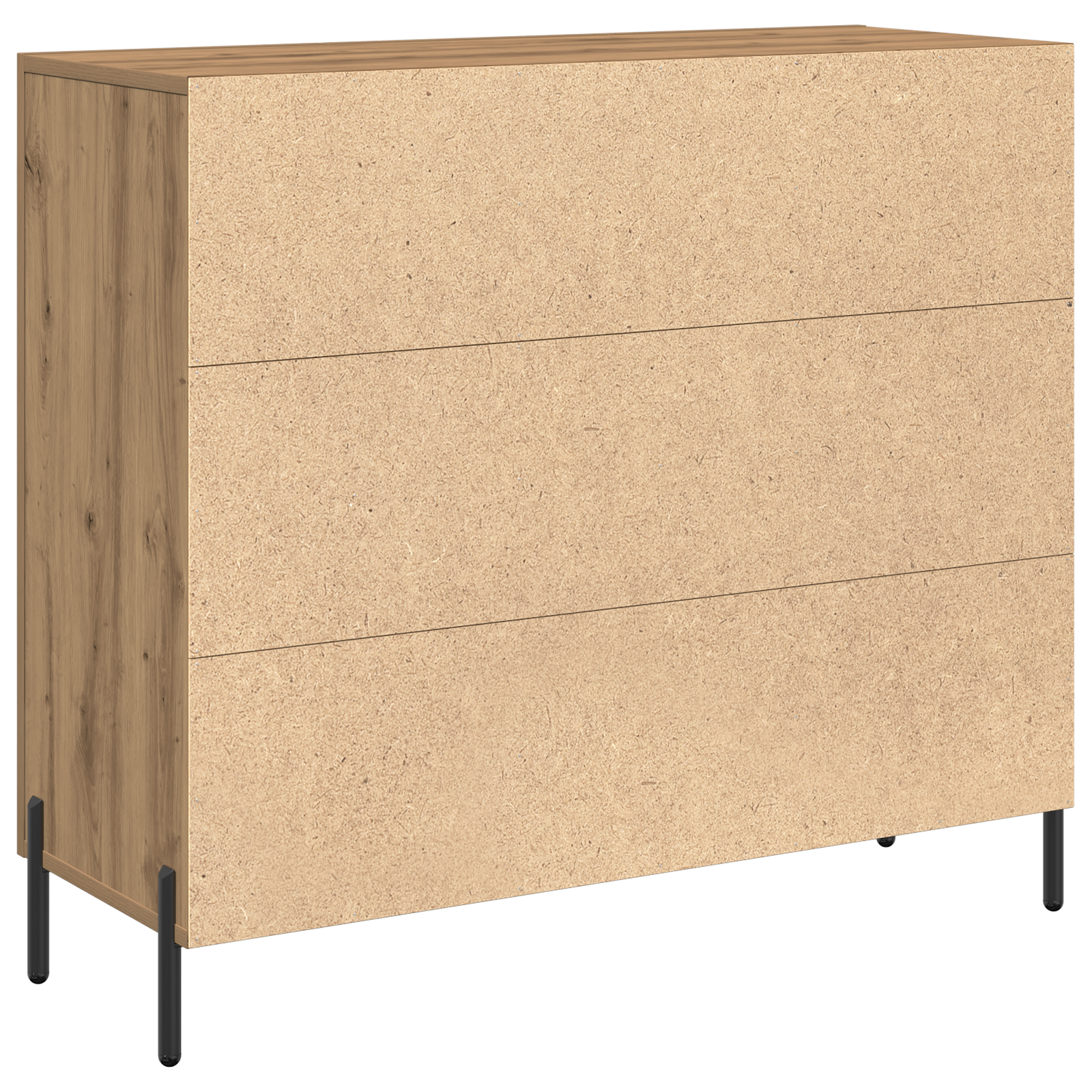 Artisan Oak Sideboard - 90x34x80 cm - Made of Engineered Wood - Image 5