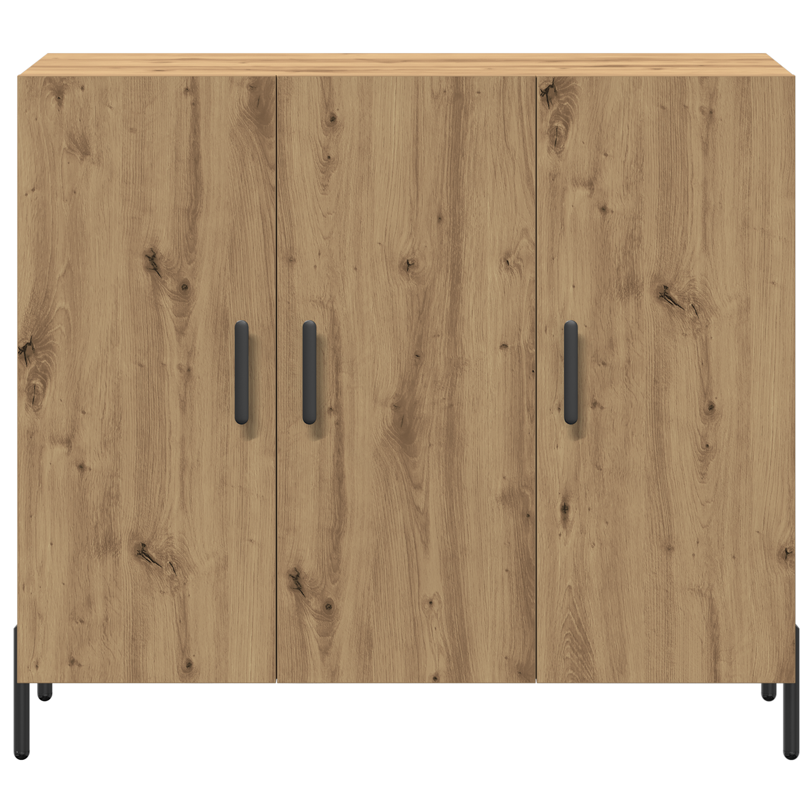 Artisan Oak Sideboard - 90x34x80 cm - Made of Engineered Wood - Image 6