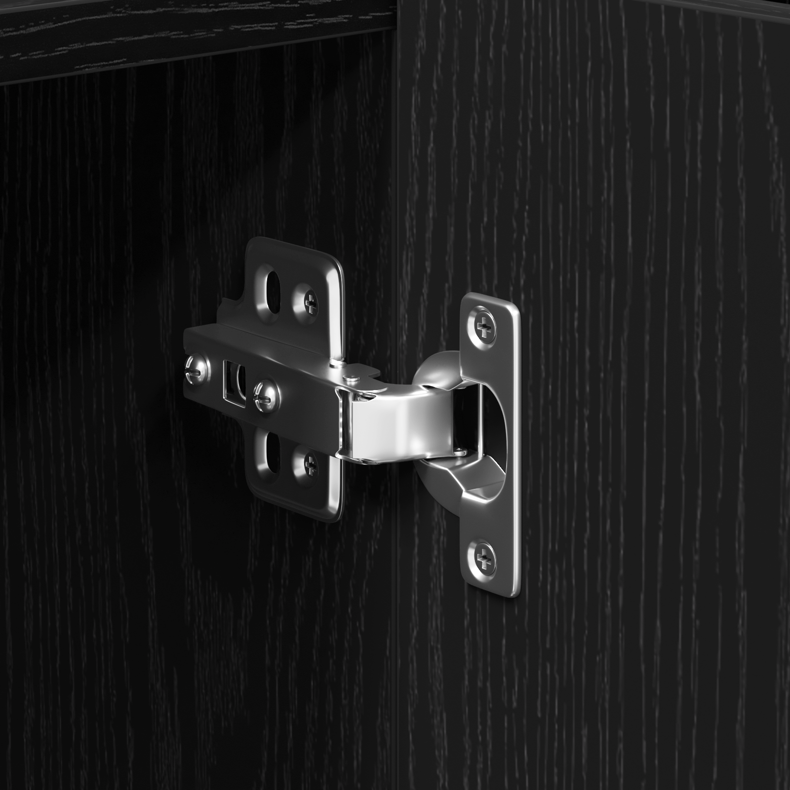 Black Oak Sideboard 90x34x80 cm Made of Engineered Wood - Image 8