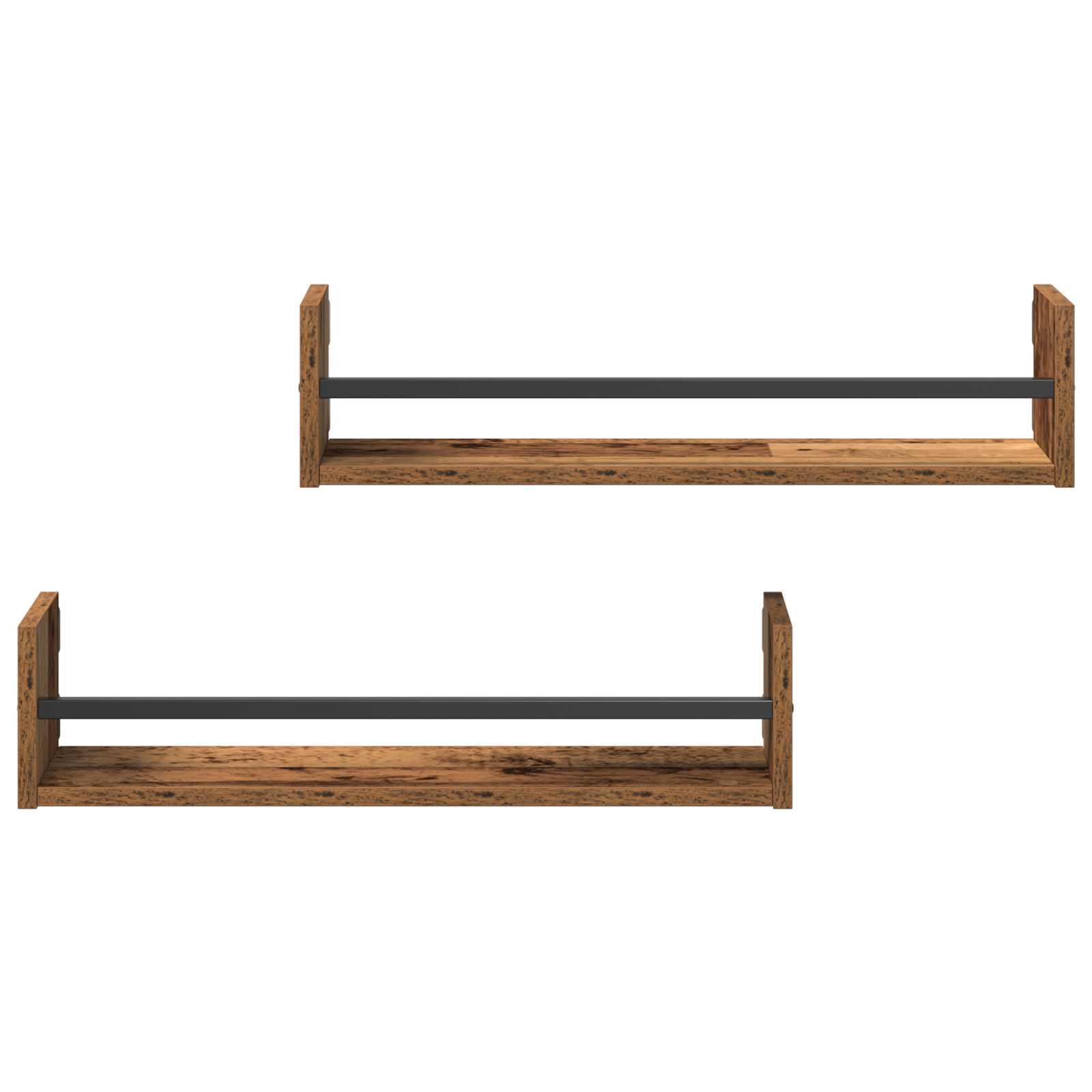 Wall Shelves 2 pcs Old Wood 60x16x14 cm Engineered Wood - Image 6