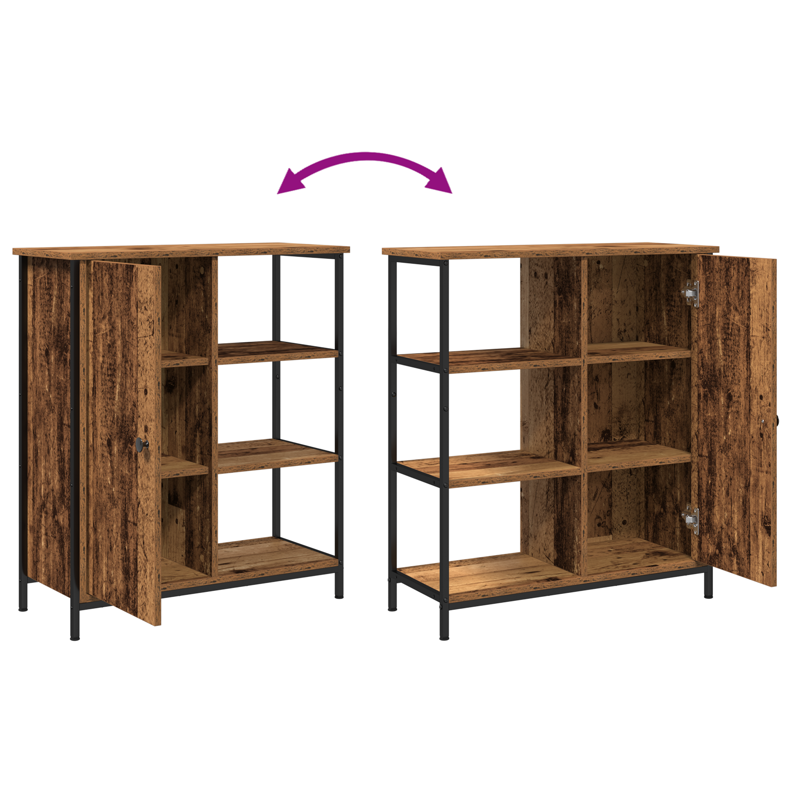 Sideboard Altholz 70x30x80 cm Ingenieuholz – Bild 10