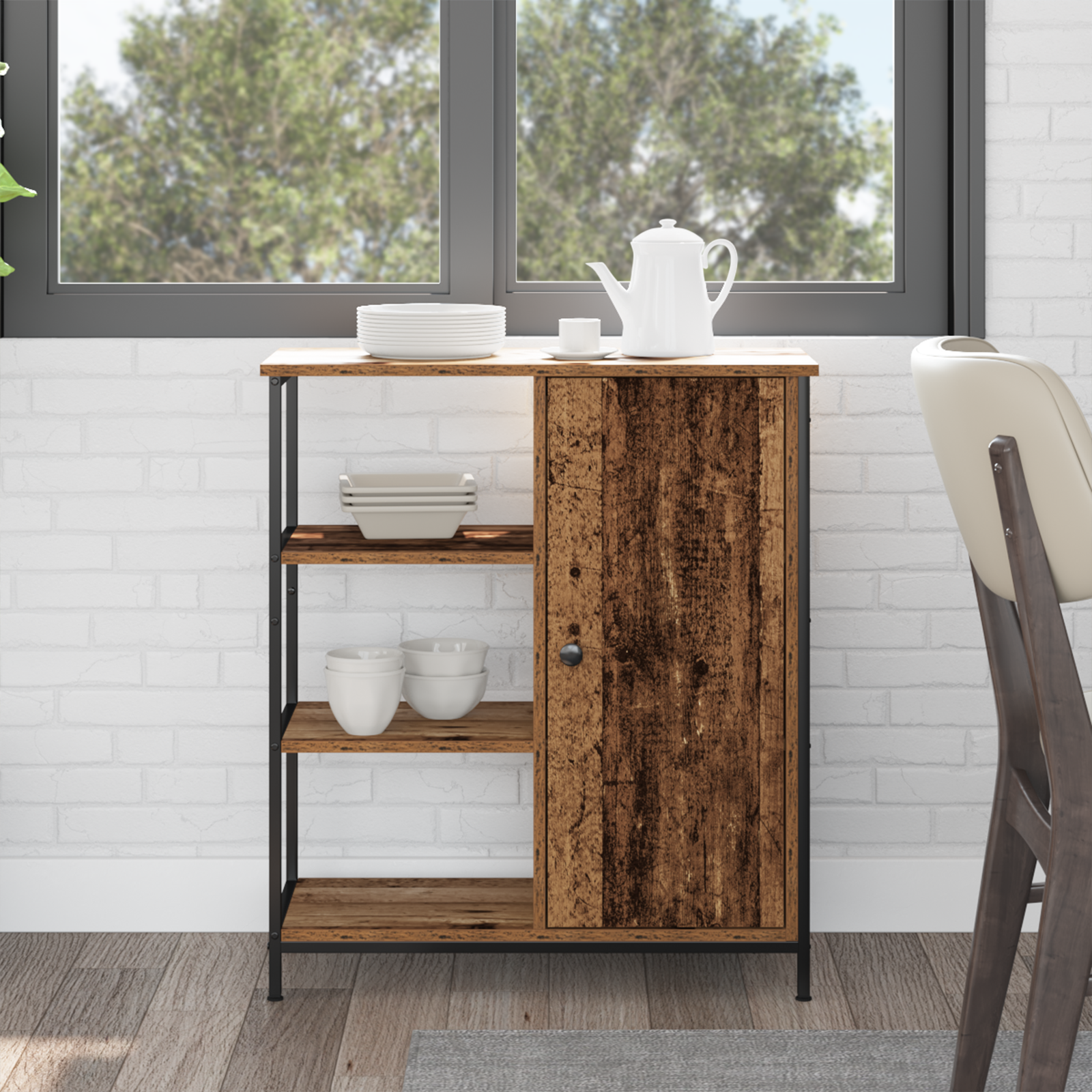 Thumbnail - vidaXL Sideboard Altholz 70x30x80 cm Ingenieuholz