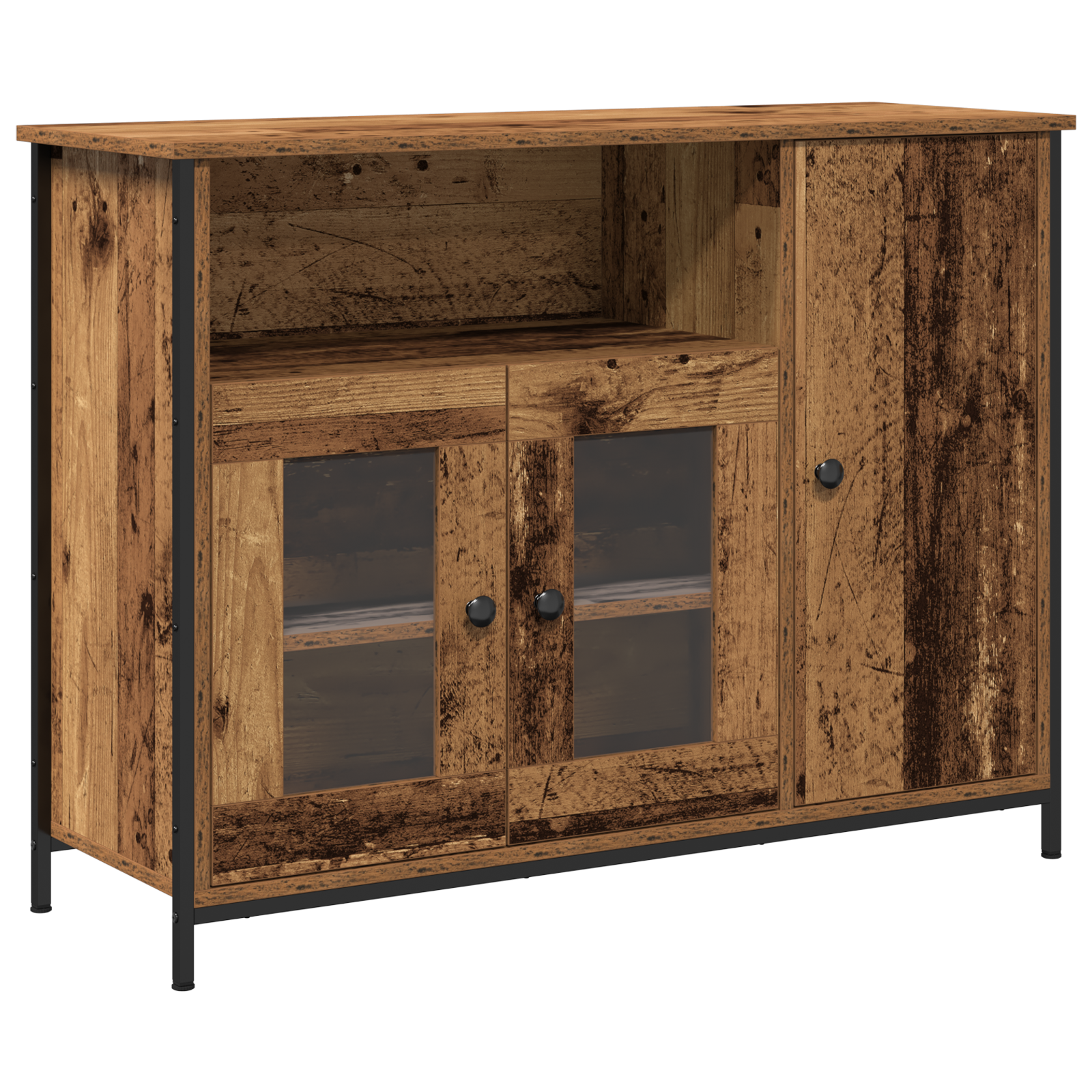 Sideboard Old Wood 100x35x75 cm Engineered Wood - Image 2