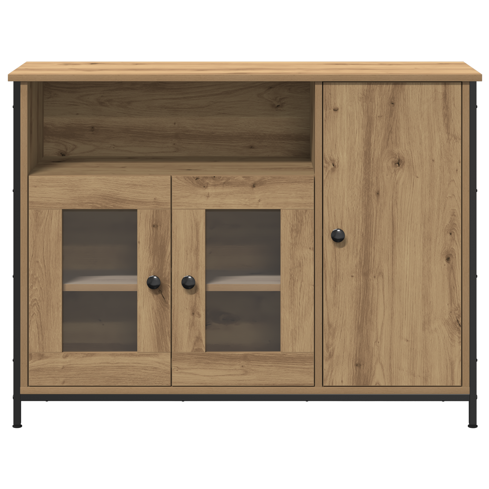 Sideboard Artisan Oak 100x35x75 cm Engineered Wood - Image 4