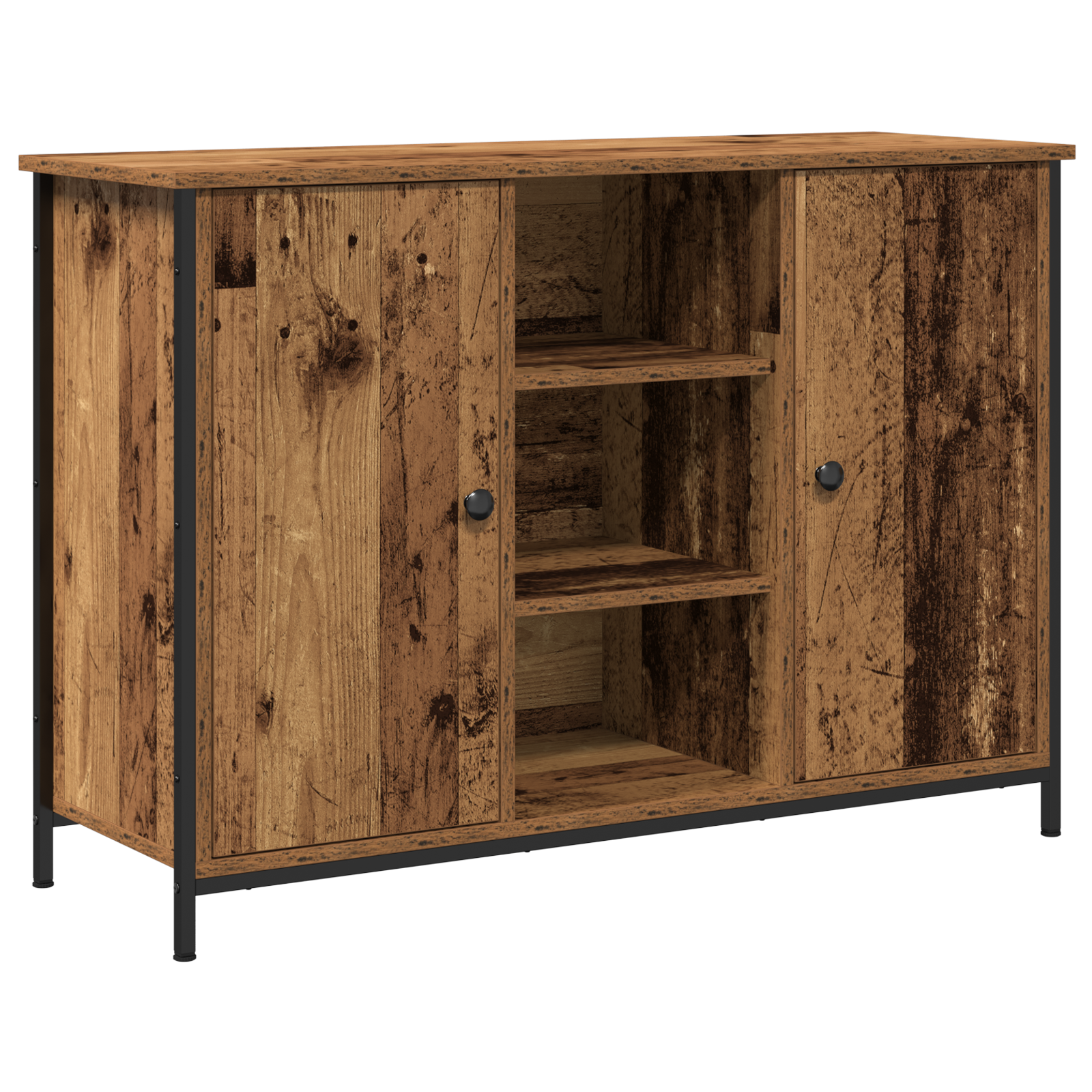 Thumbnail - vidaXL Sideboard Altholz 100x35x70 cm Holzwerkstoff und Stahl