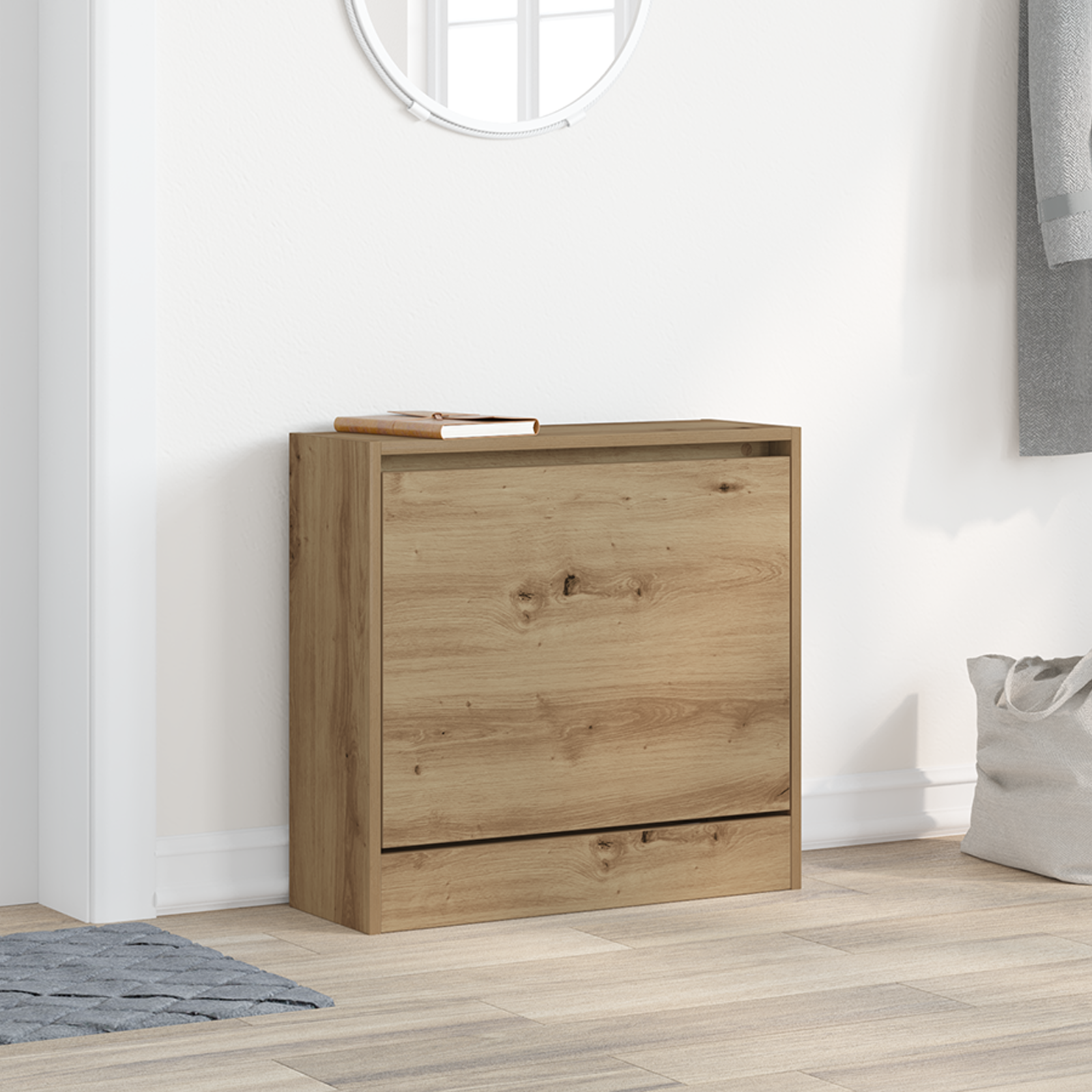 Schoenkast Artisan Eiken 60x21x57 cm Engineered Wood