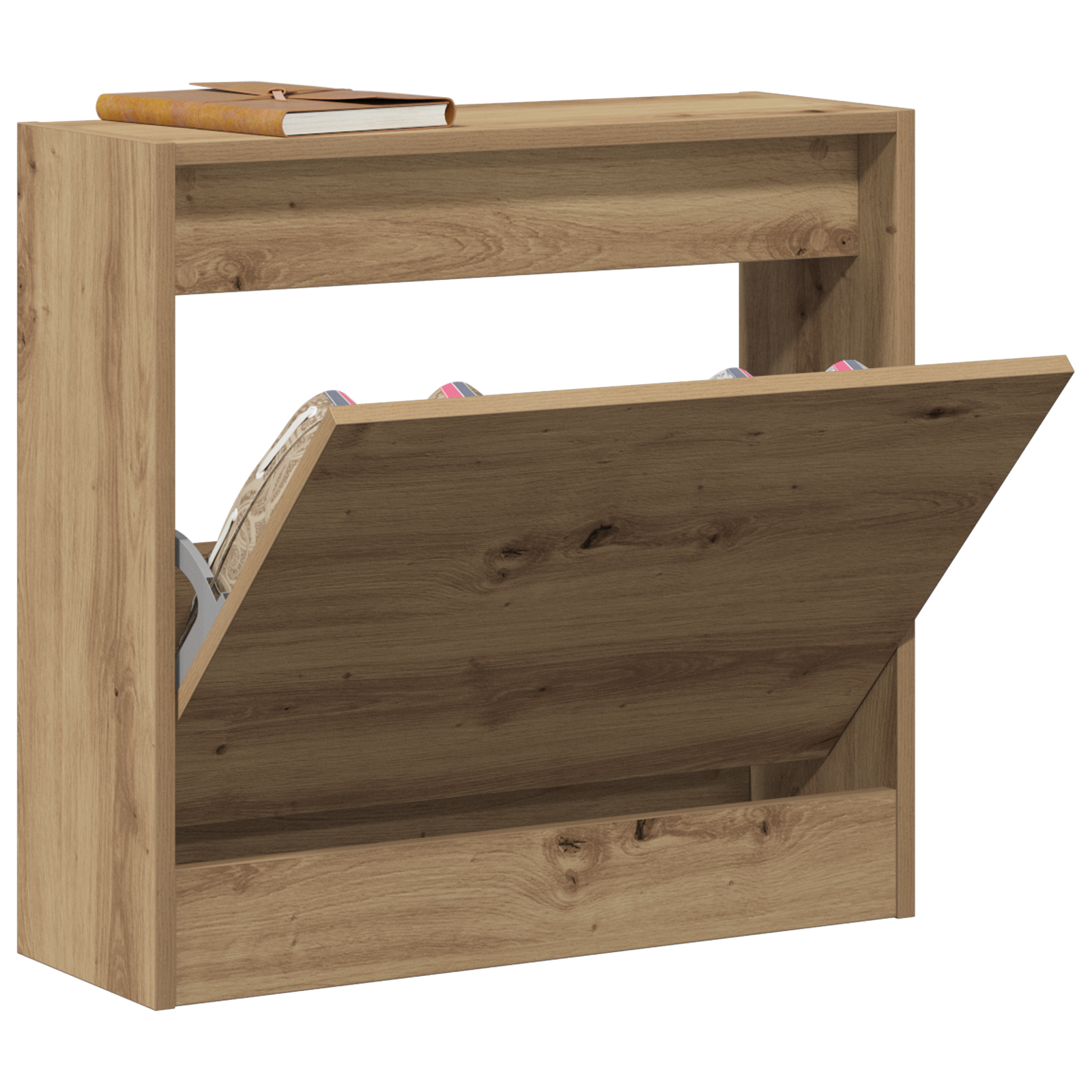 Shoe Cabinet Artisan Oak 60x21x57 cm Engineered Wood - Image 3