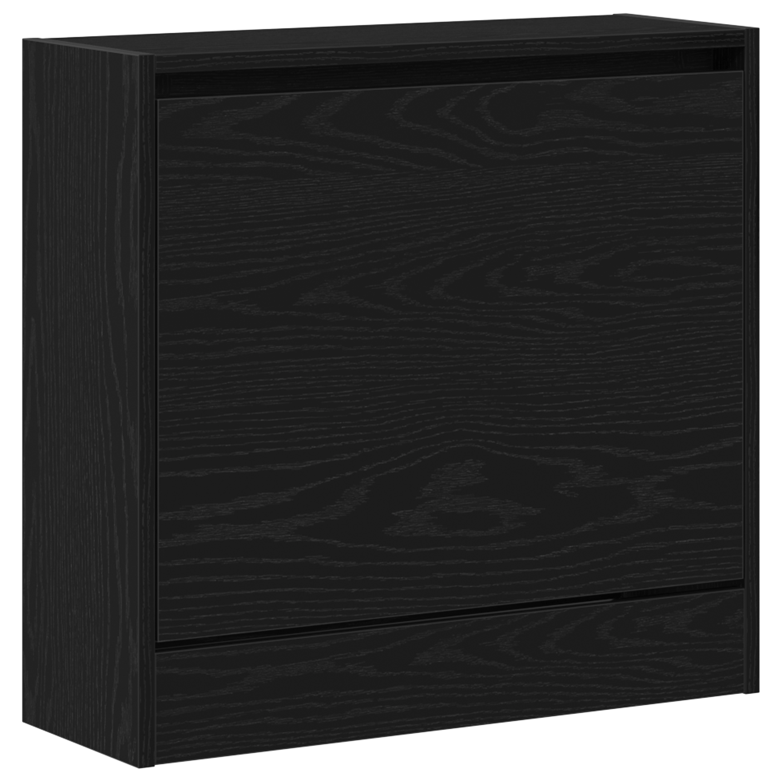 Shoe Cabinet Black Oak 60x21x57 cm Engineered Wood - Image 2