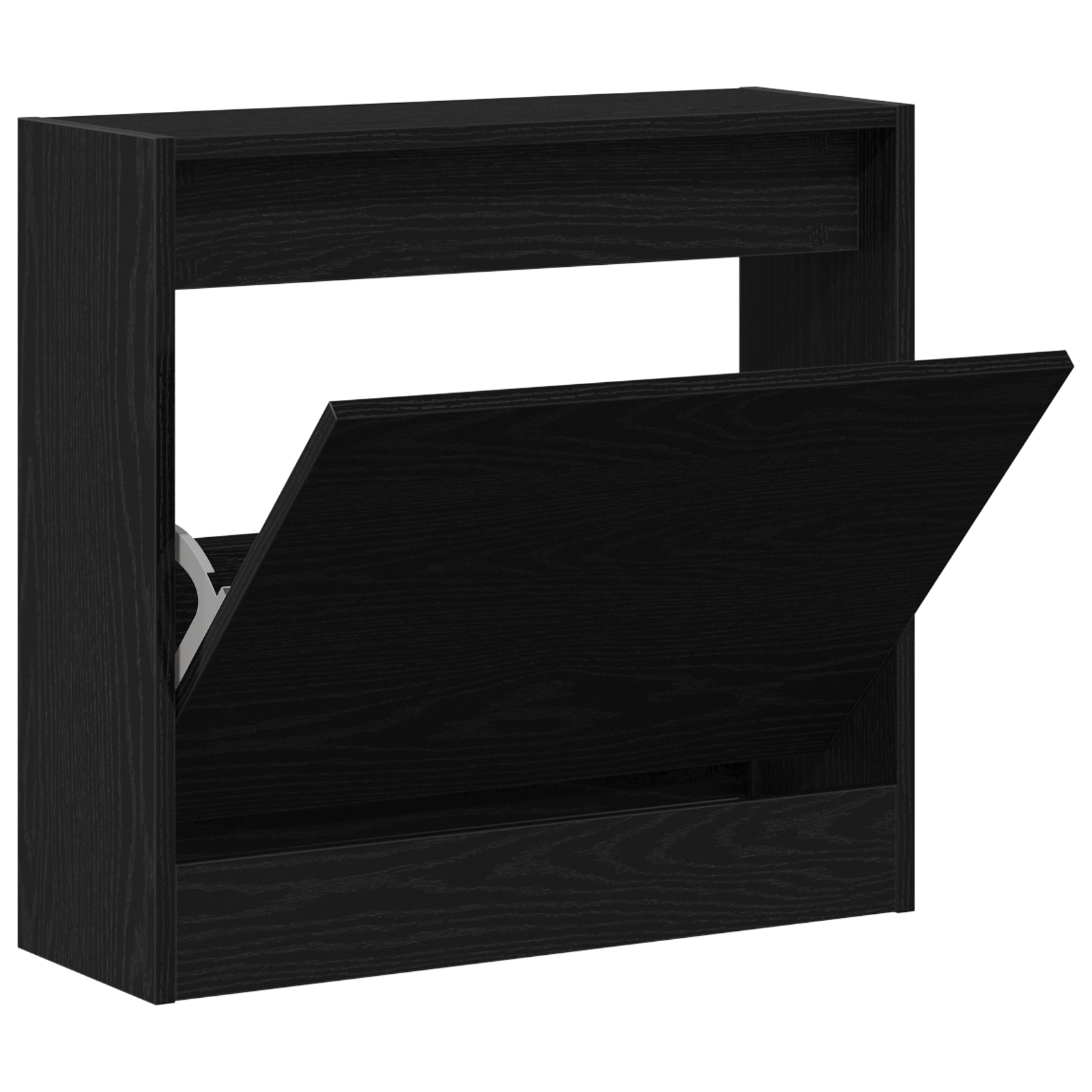 Shoe Cabinet Black Oak 60x21x57 cm Engineered Wood - Image 5