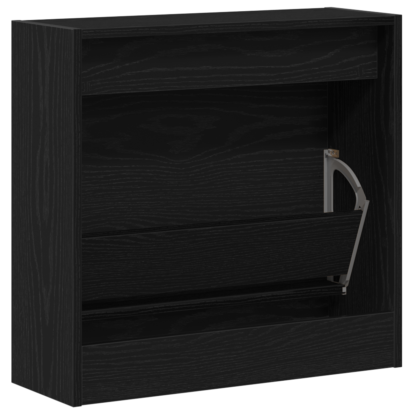 Shoe Cabinet Black Oak 60x21x57 cm Engineered Wood - Image 6