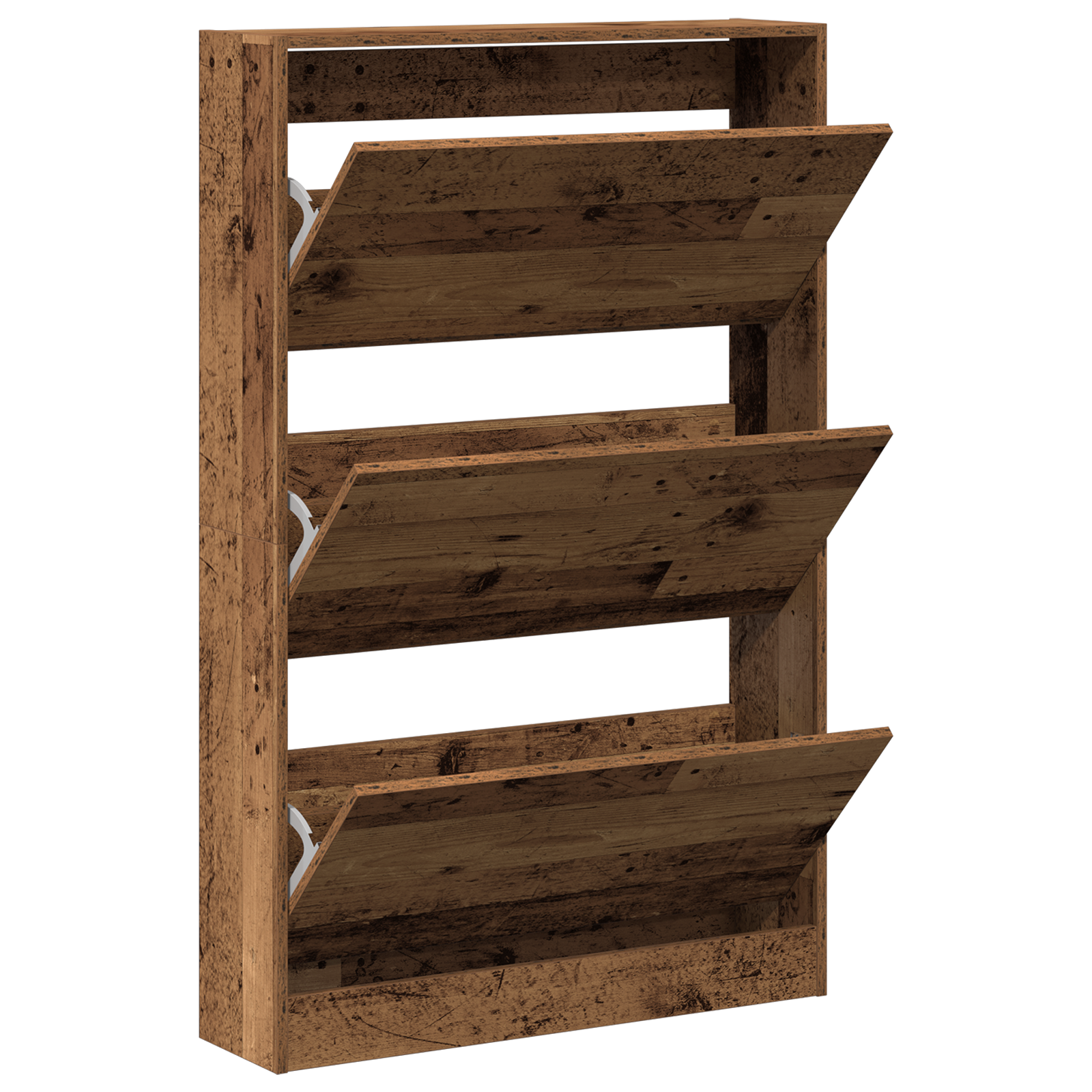 Shoe Cabinet Old Wood 80x21x125,5 cm Engineered Wood - Image 5