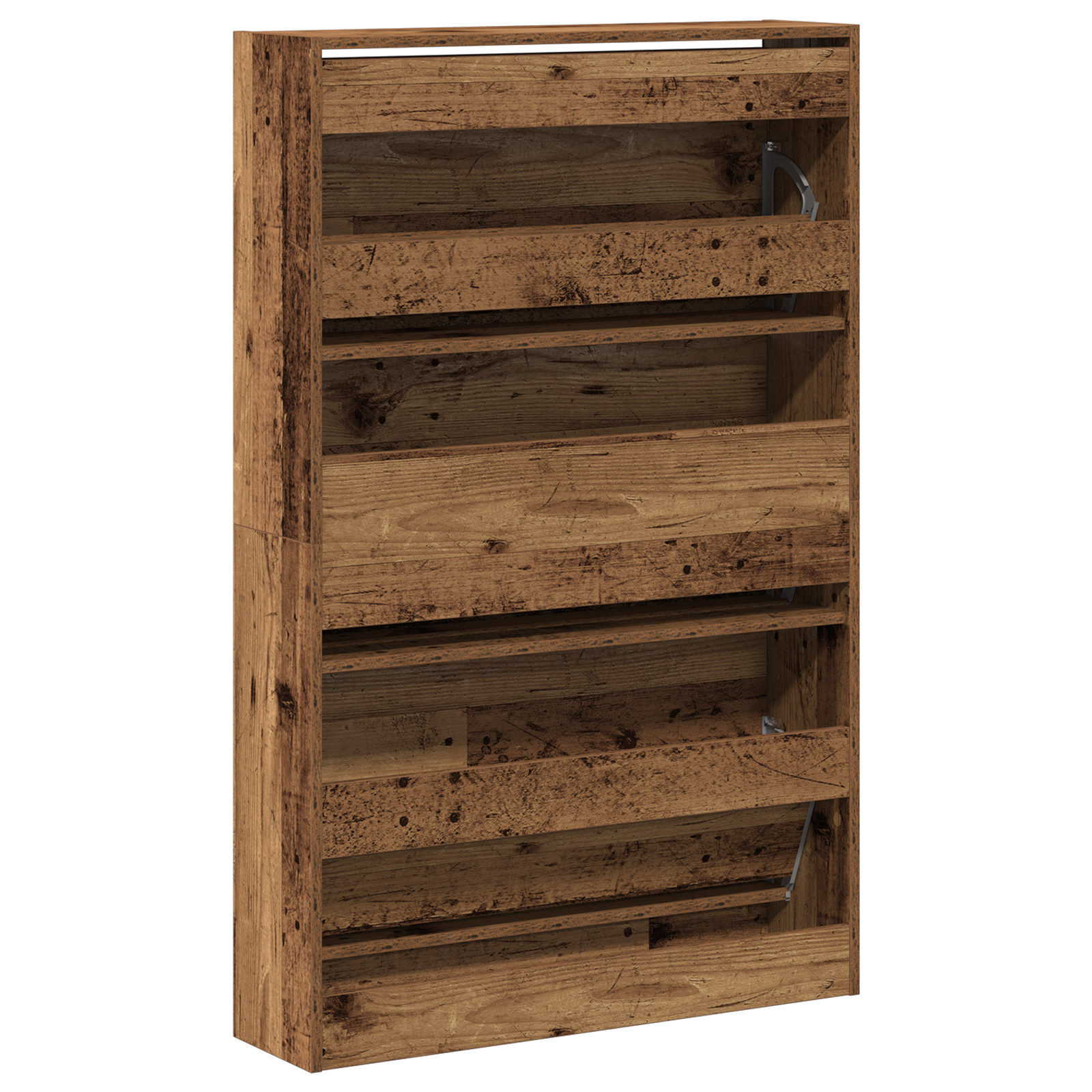 Shoe Cabinet Old Wood 80x21x125,5 cm Engineered Wood - Image 6