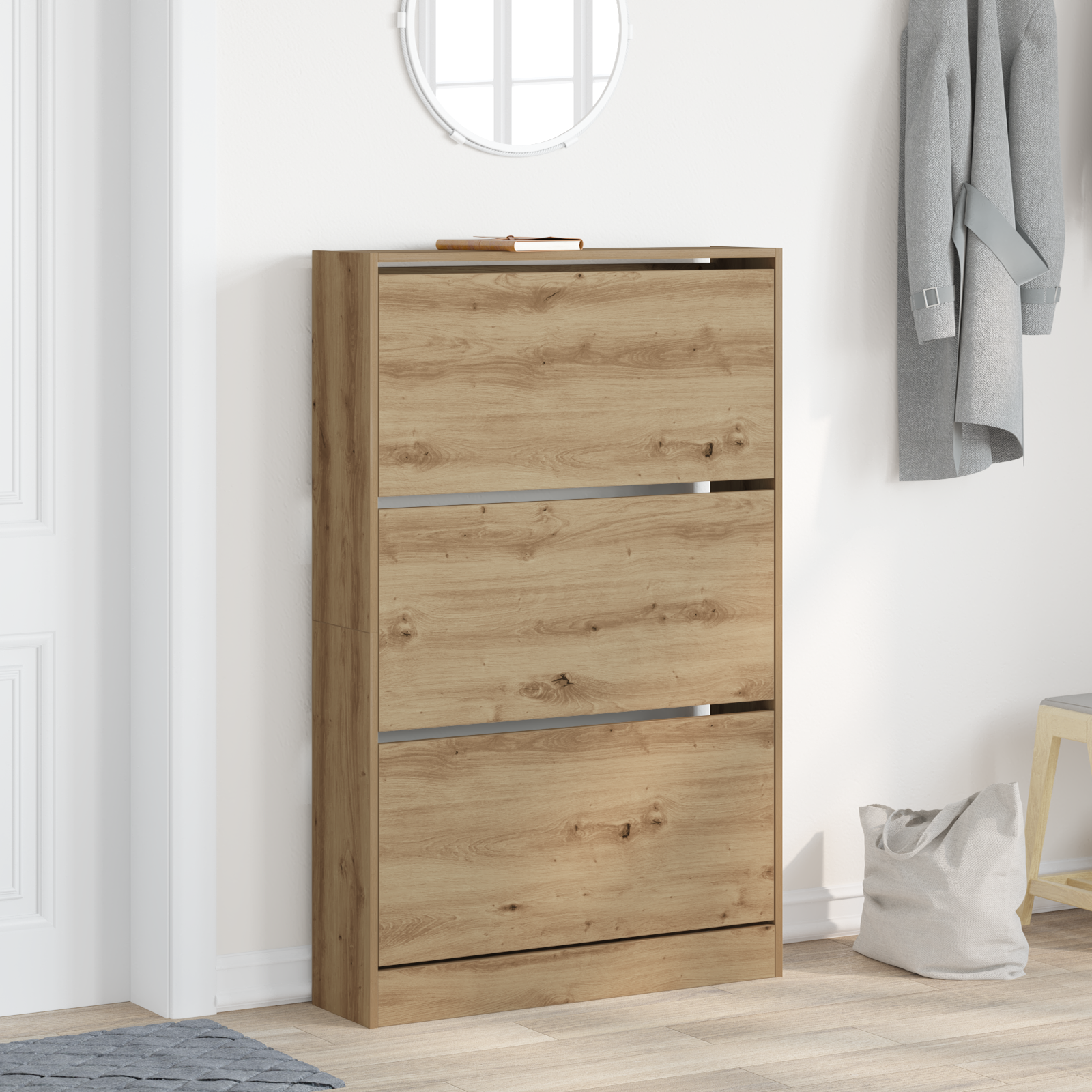 Schoenenkast Artisan Eik 80x21x125,5 cm Engineered Hout