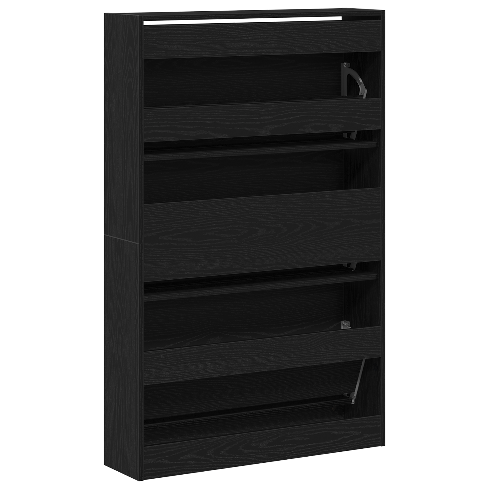 Shoe Cabinet Black Oak 80x21x125,5 cm Engineered Wood - Image 6