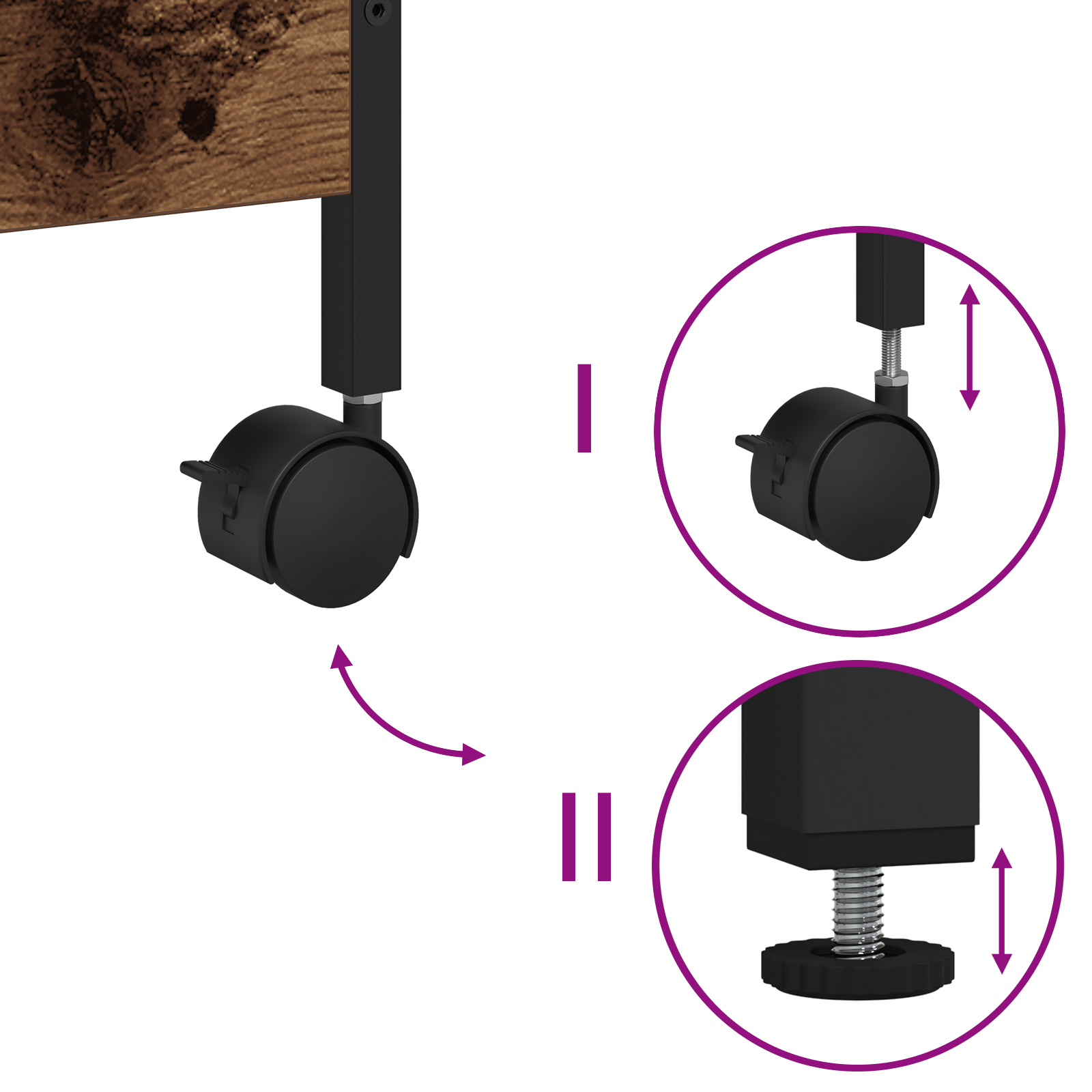 Kitchen Trolley Old Wood 50x30x70 cm Engineered Wood - Image 10