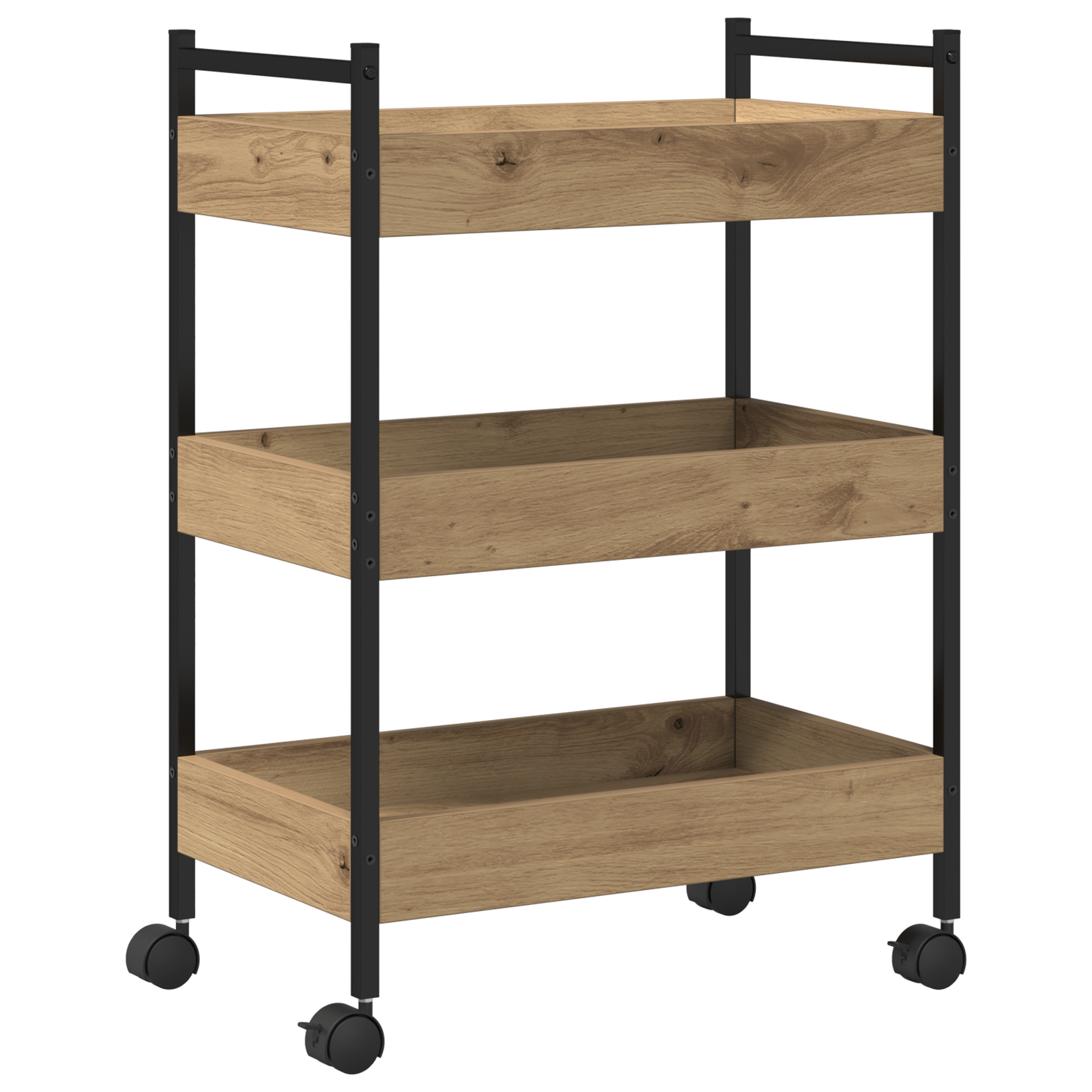 Kitchen Trolley Artisan Oak 50x30x70 cm Engineered Wood - Image 2