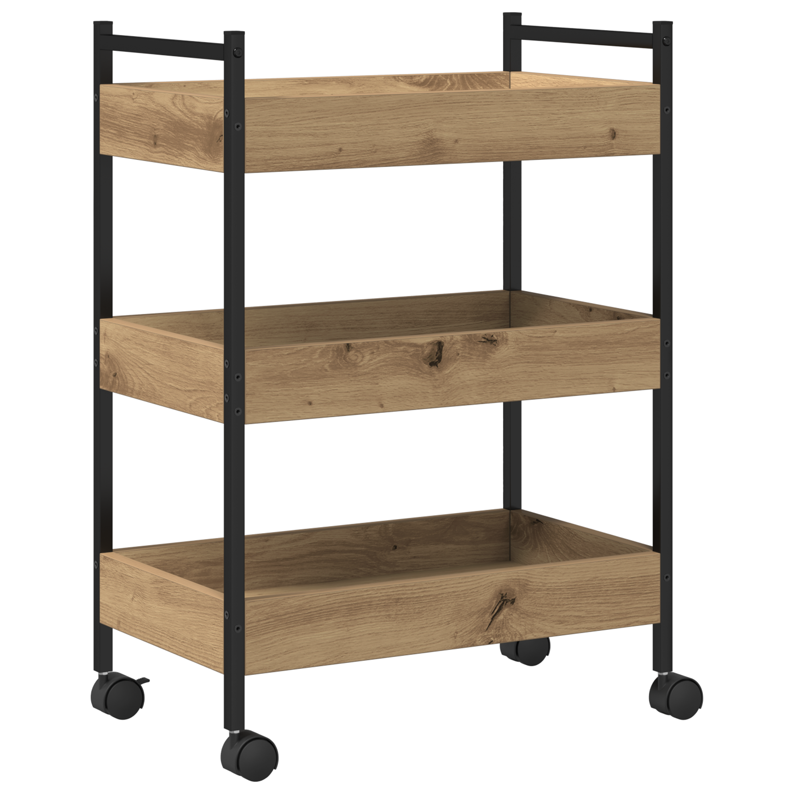 Kitchen Trolley Artisan Oak 50x30x70 cm Engineered Wood - Image 6