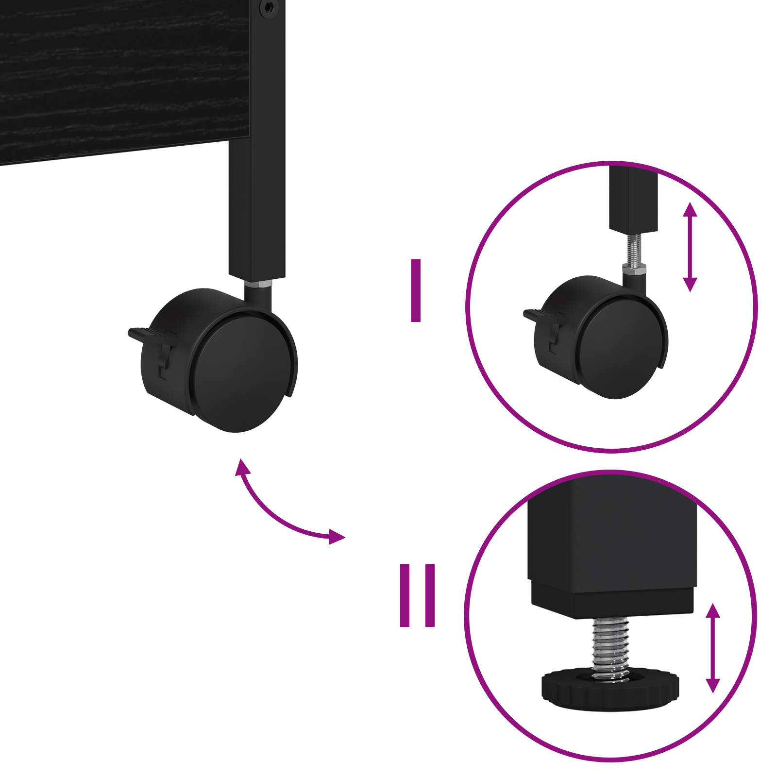 Kitchen Trolley Black Oak 50x30x70 cm Engineered Wood - Image 10