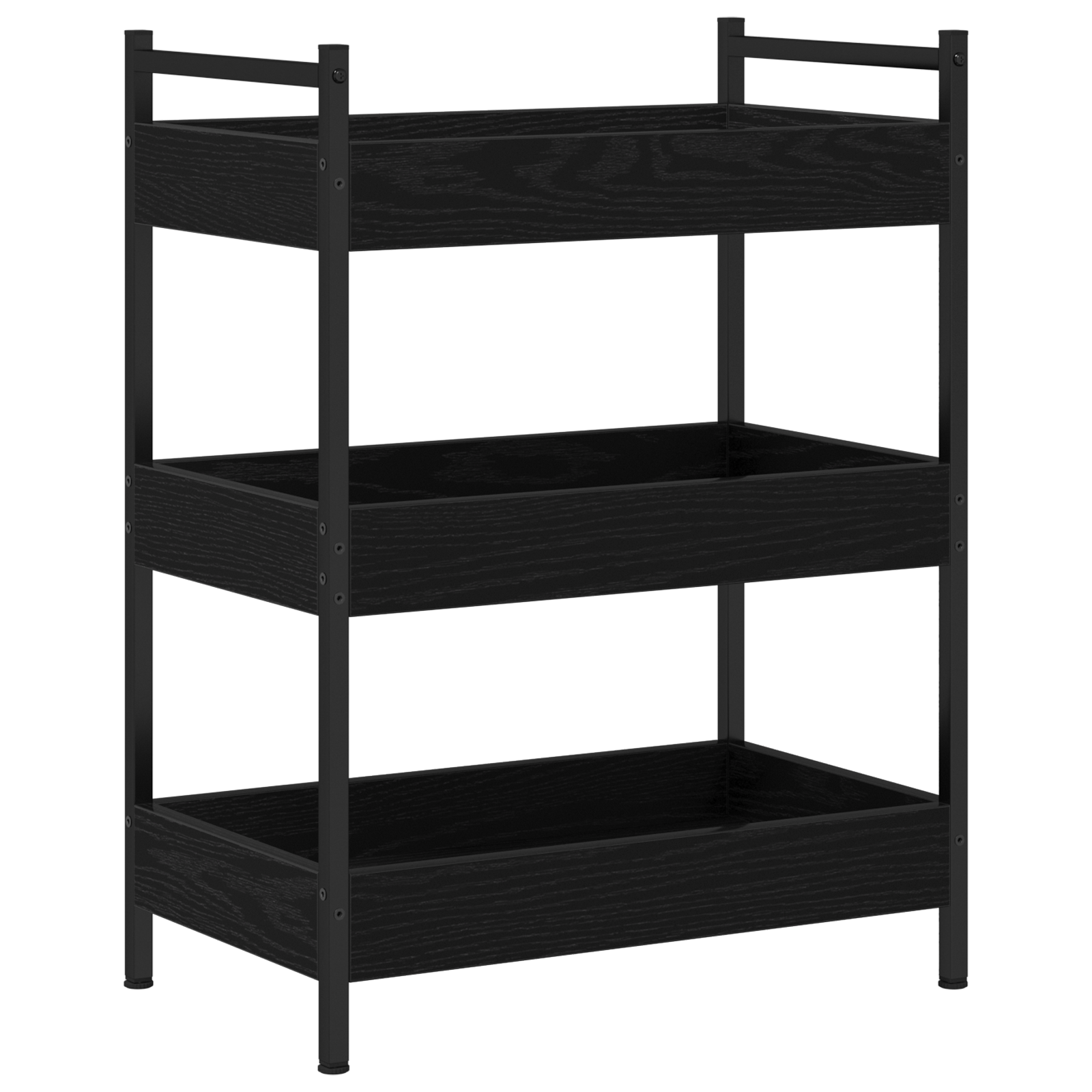 Kitchen Trolley Black Oak 50x30x70 cm Engineered Wood - Image 5