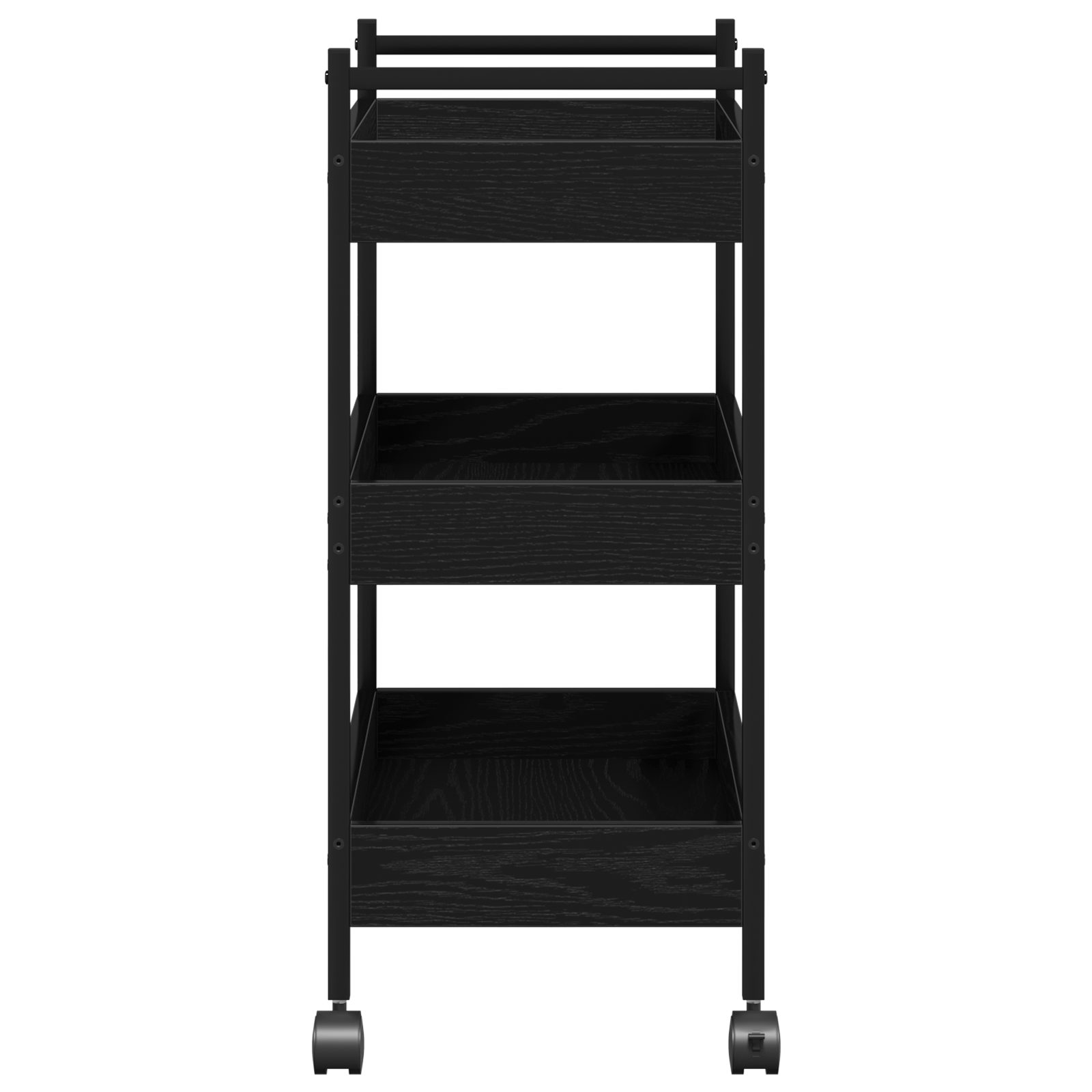 Kitchen Trolley Black Oak 50x30x70 cm Engineered Wood - Image 8