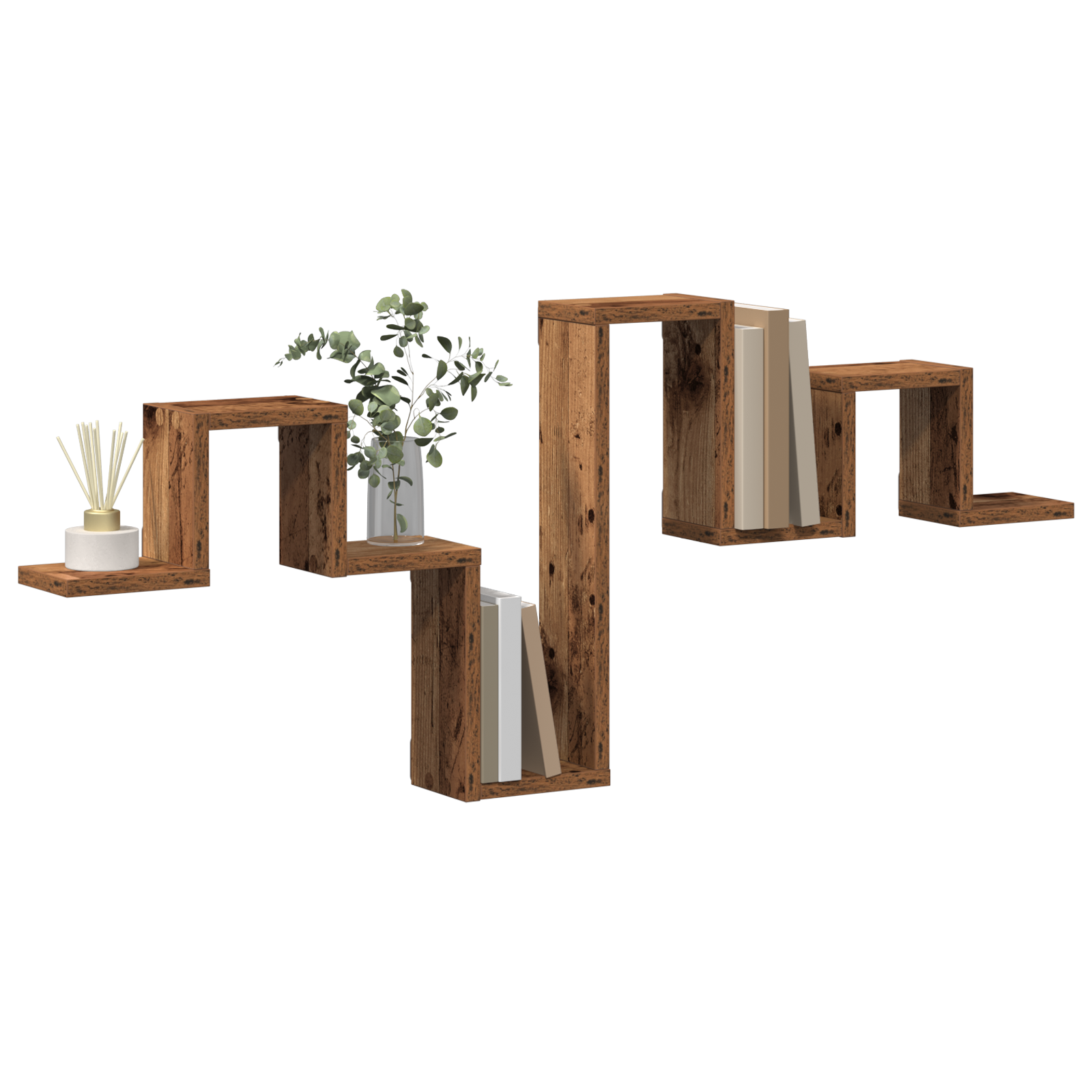 Wall Shelf Old Wood 104,5x10x43 cm Engineered Wood - Image 3