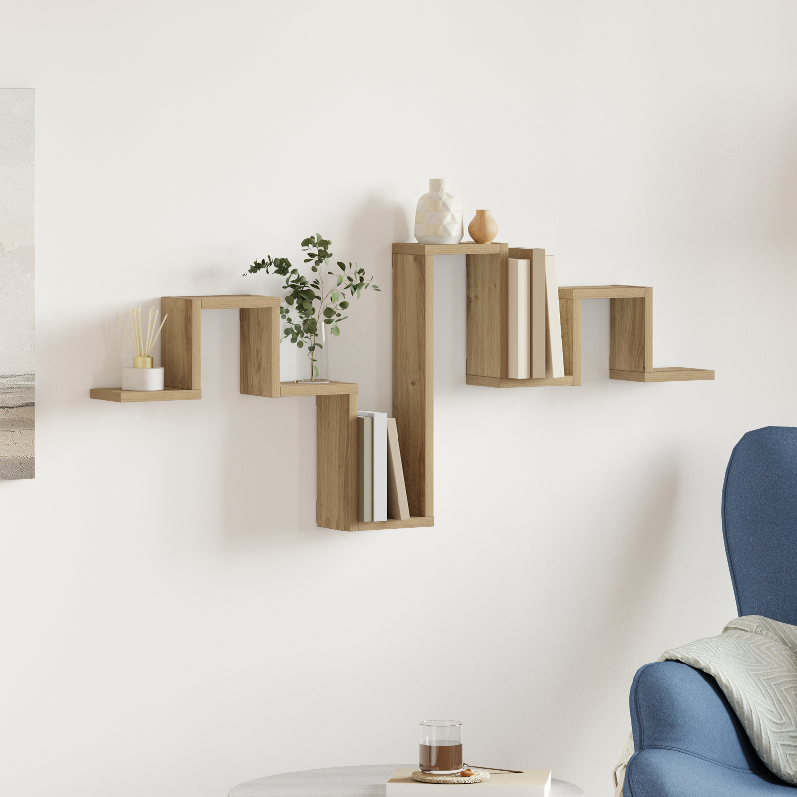 Wall Shelf Artisan Oak 104,5x10x43 cm Engineered Wood