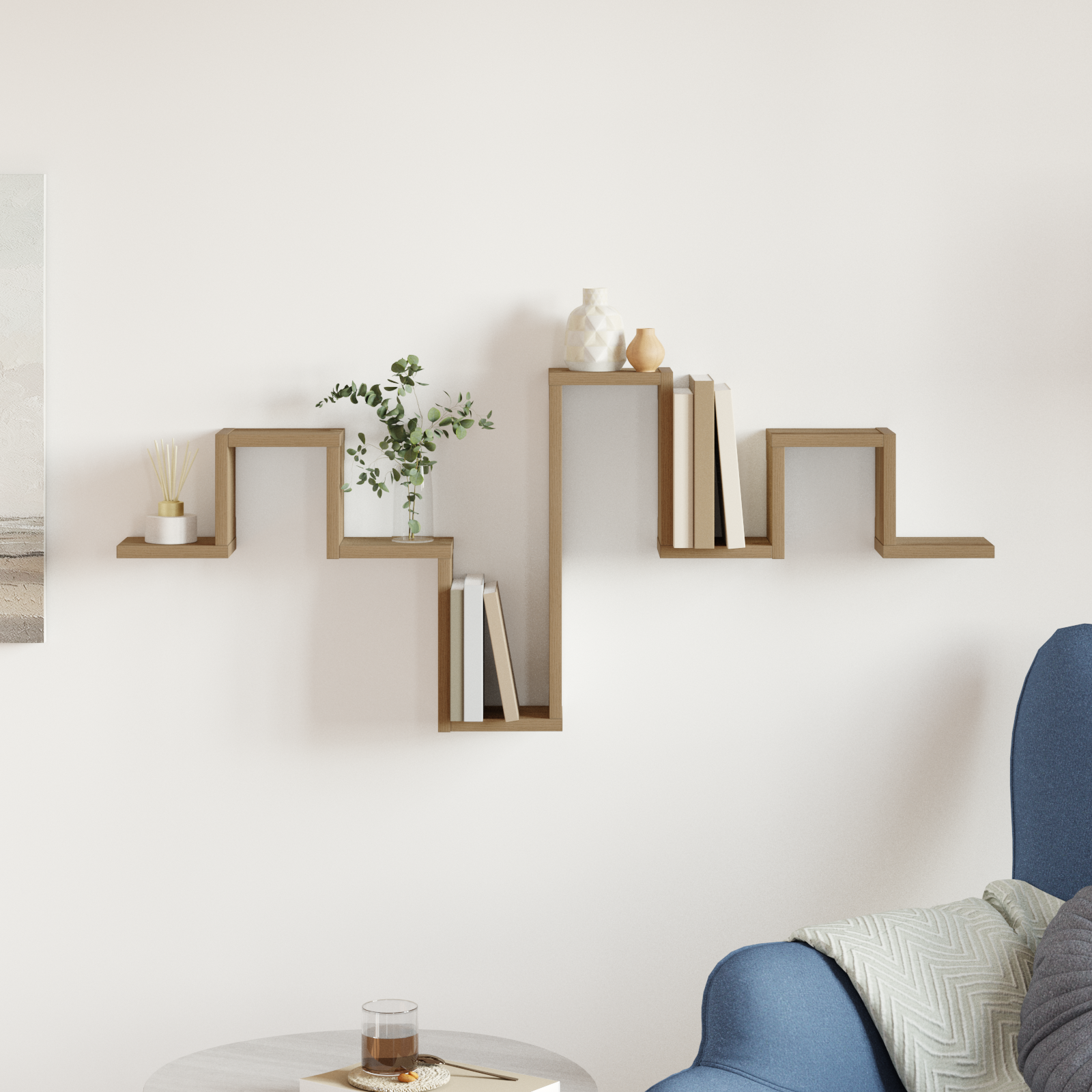 Wall Shelf Artisan Oak 104,5x10x43 cm Engineered Wood - Image 4