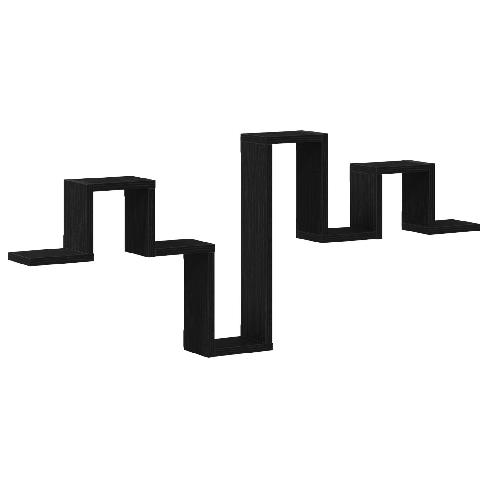 Wall Shelf Black Oak 104,5x10x43 cm Engineered Wood - Image 2