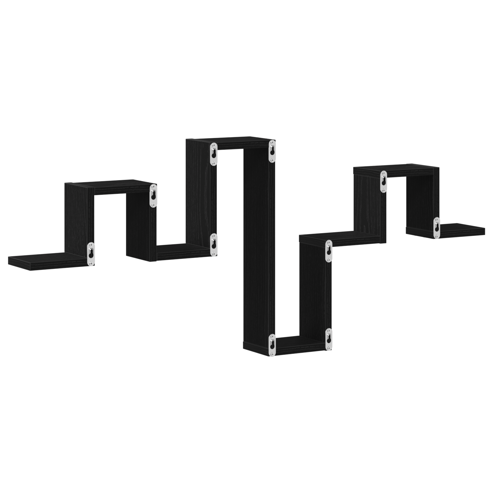 Wall Shelf Black Oak 104,5x10x43 cm Engineered Wood - Image 5