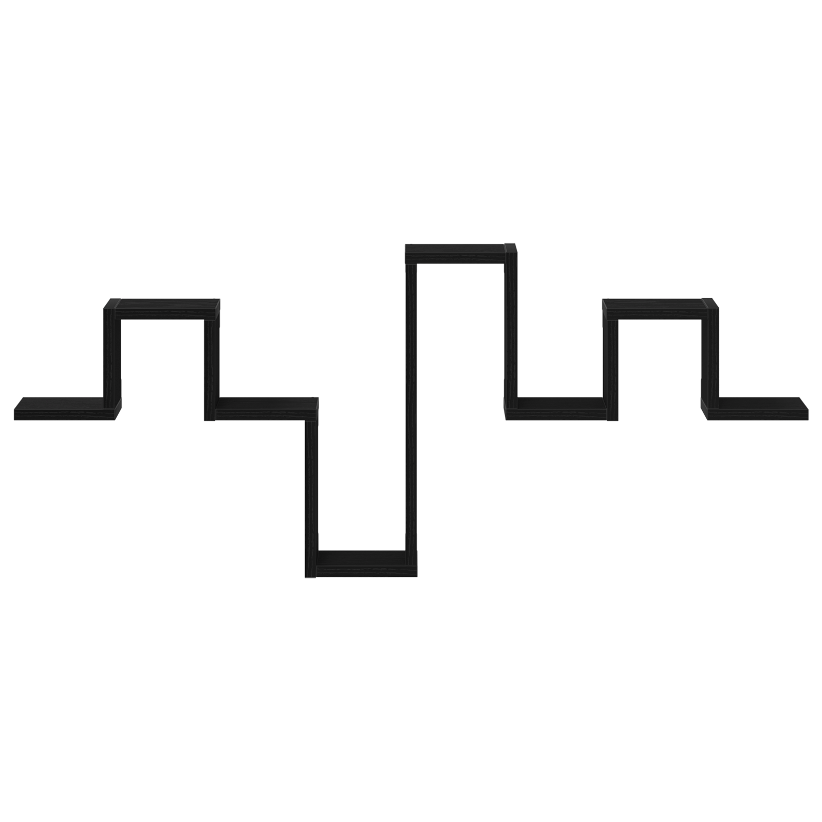 Wall Shelf Black Oak 104,5x10x43 cm Engineered Wood - Image 6