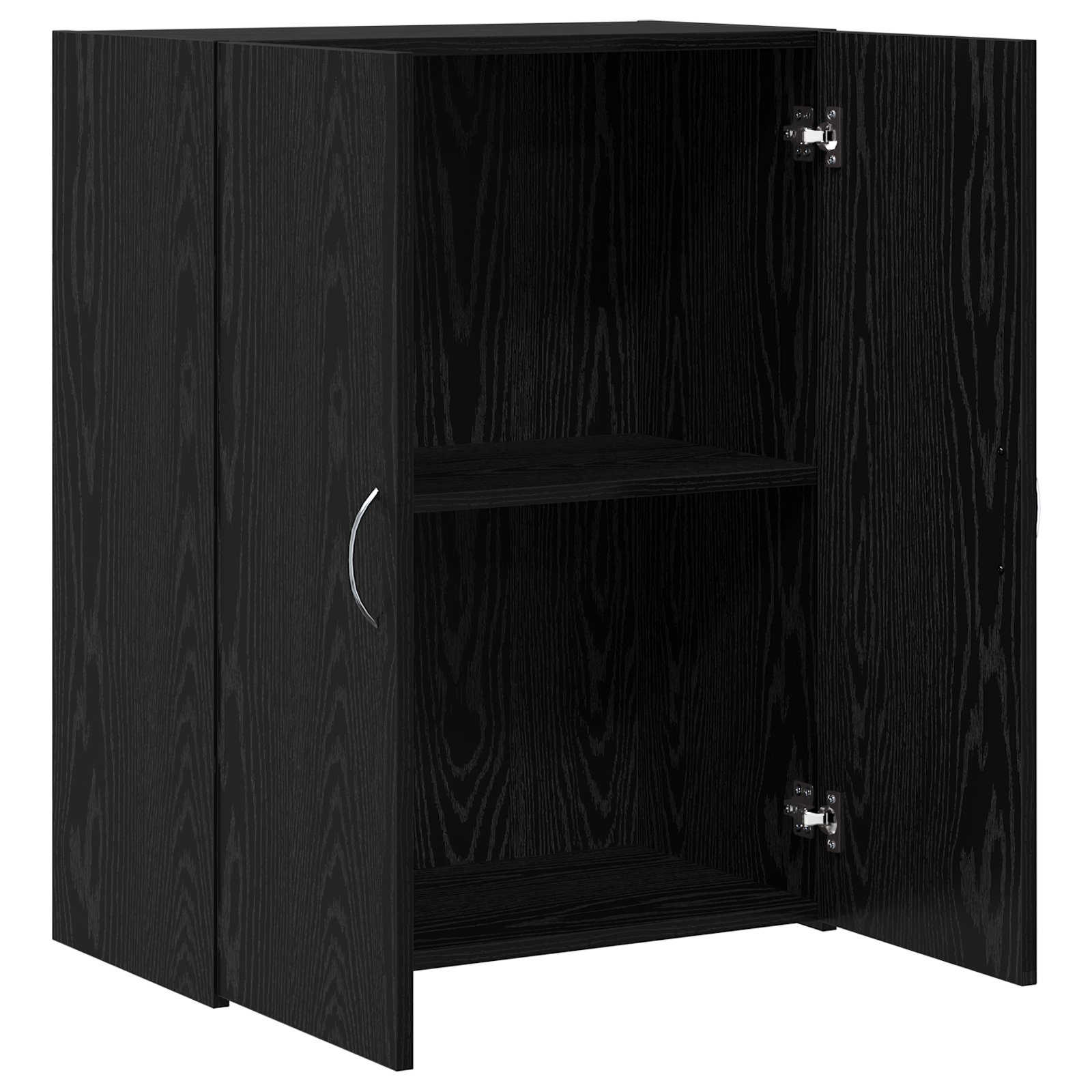 Office Cabinet Black Oak 60x32x77.5 cm Engineered Wood - Image 5