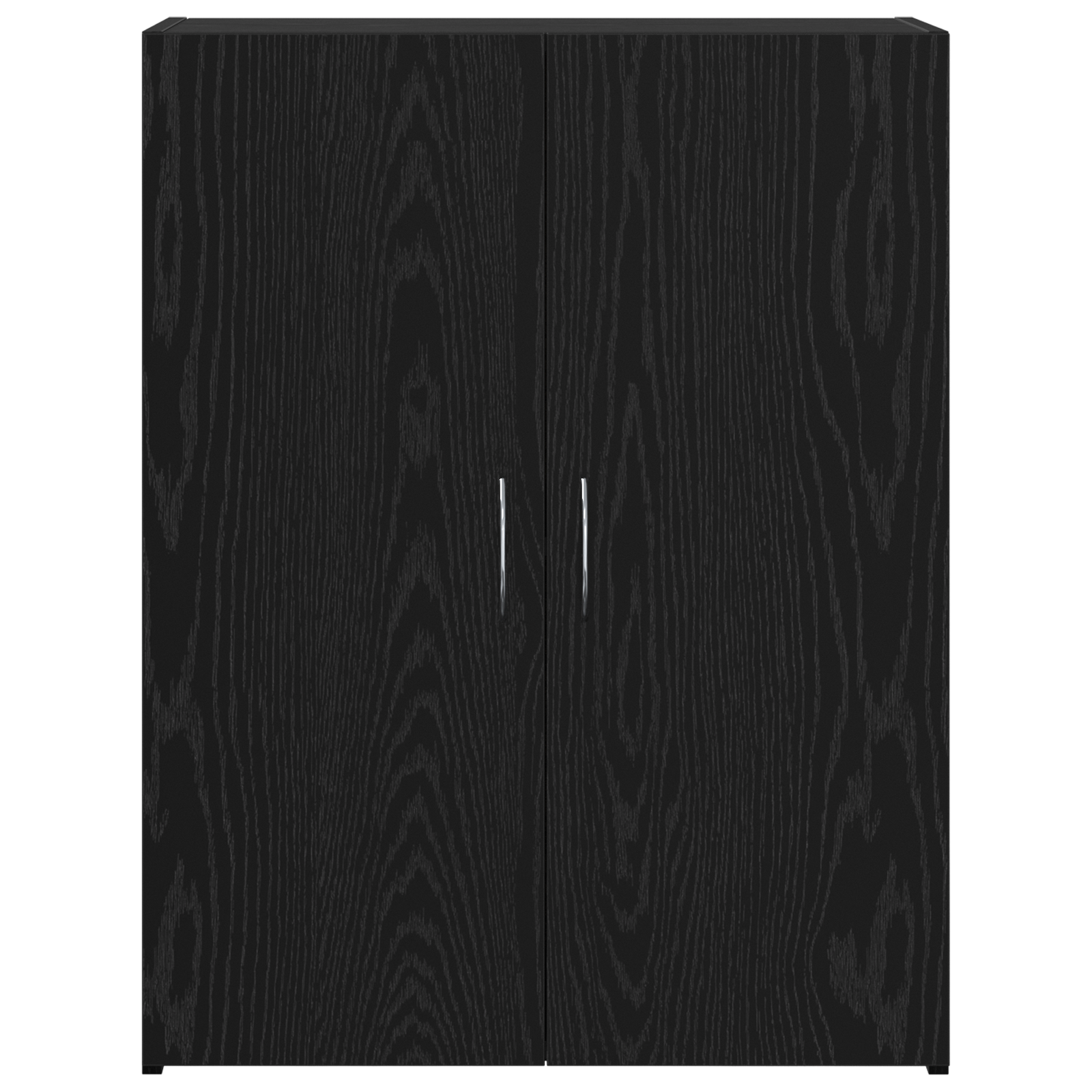 Office Cabinet Black Oak 60x32x77.5 cm Engineered Wood - Image 6