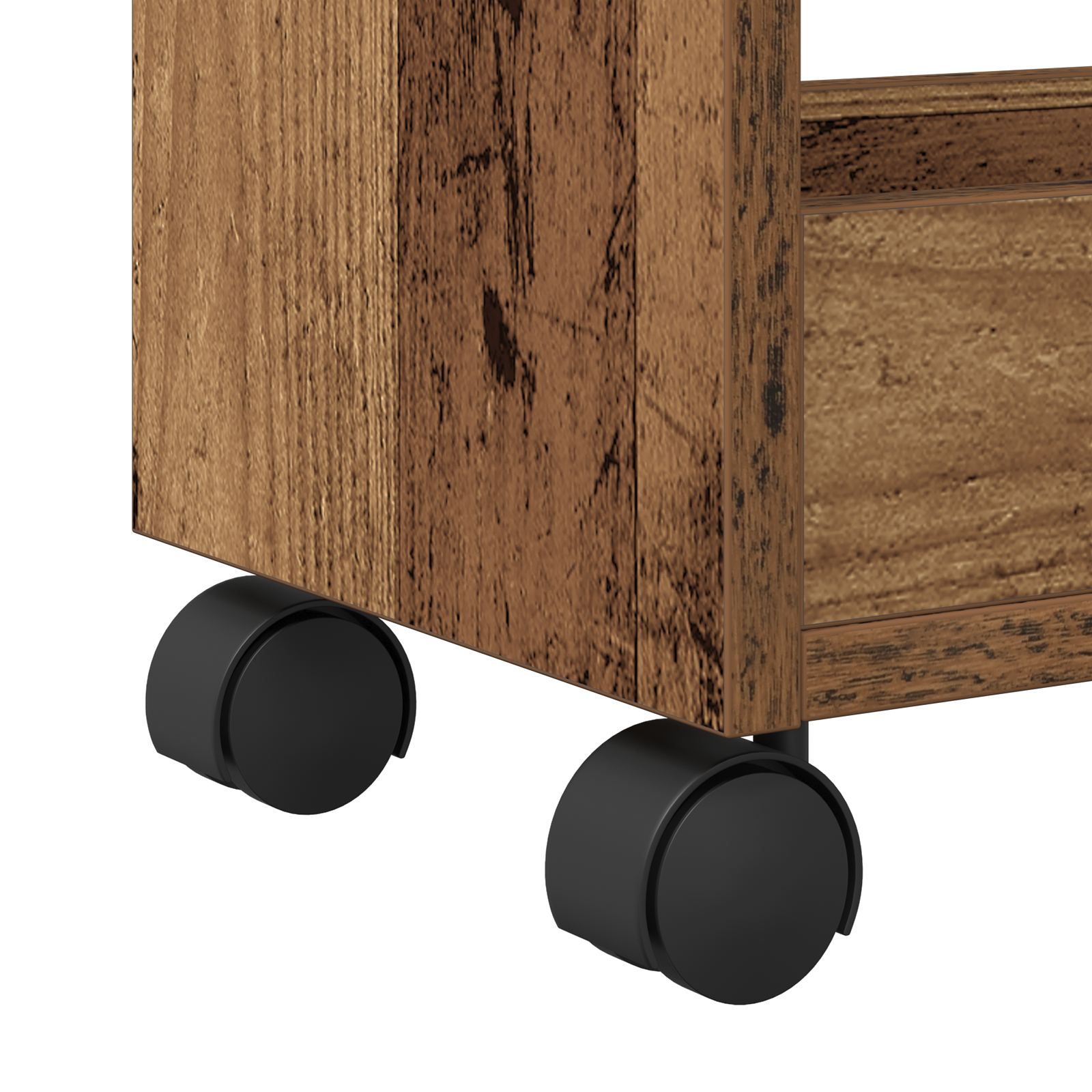 Rolling Cabinet Old Wood 60x22x79 cm Engineered Wood - Image 8