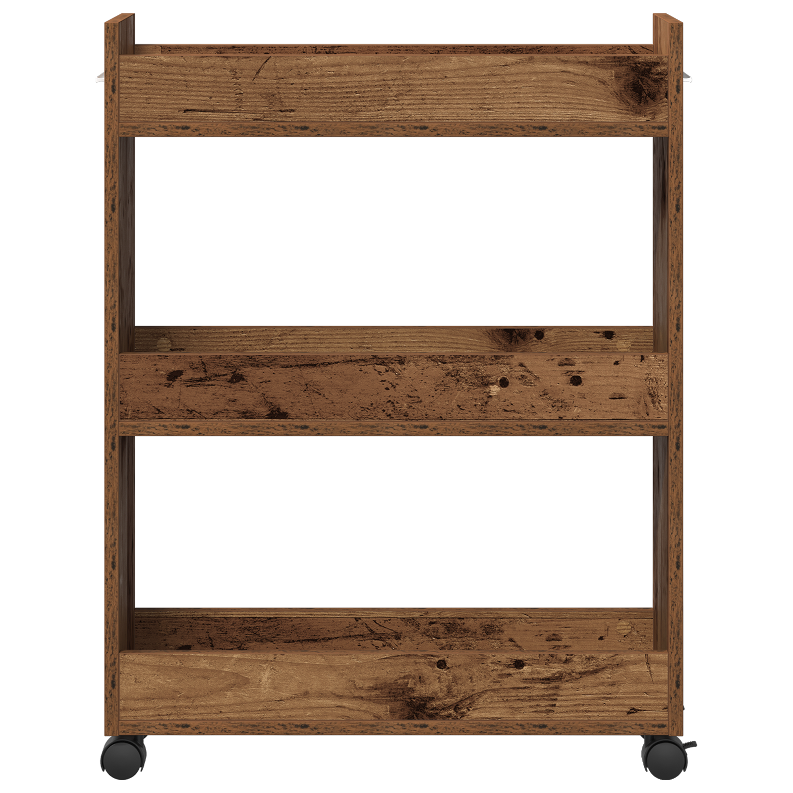 Rolling Cabinet Old Wood 60x22x79 cm Engineered Wood - Image 6