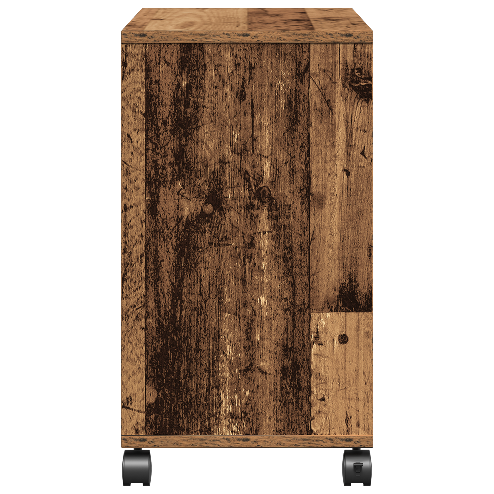 Side Table with Wheels - Old Wood, 50x30x55 cm, Engineered Wood - Image 7
