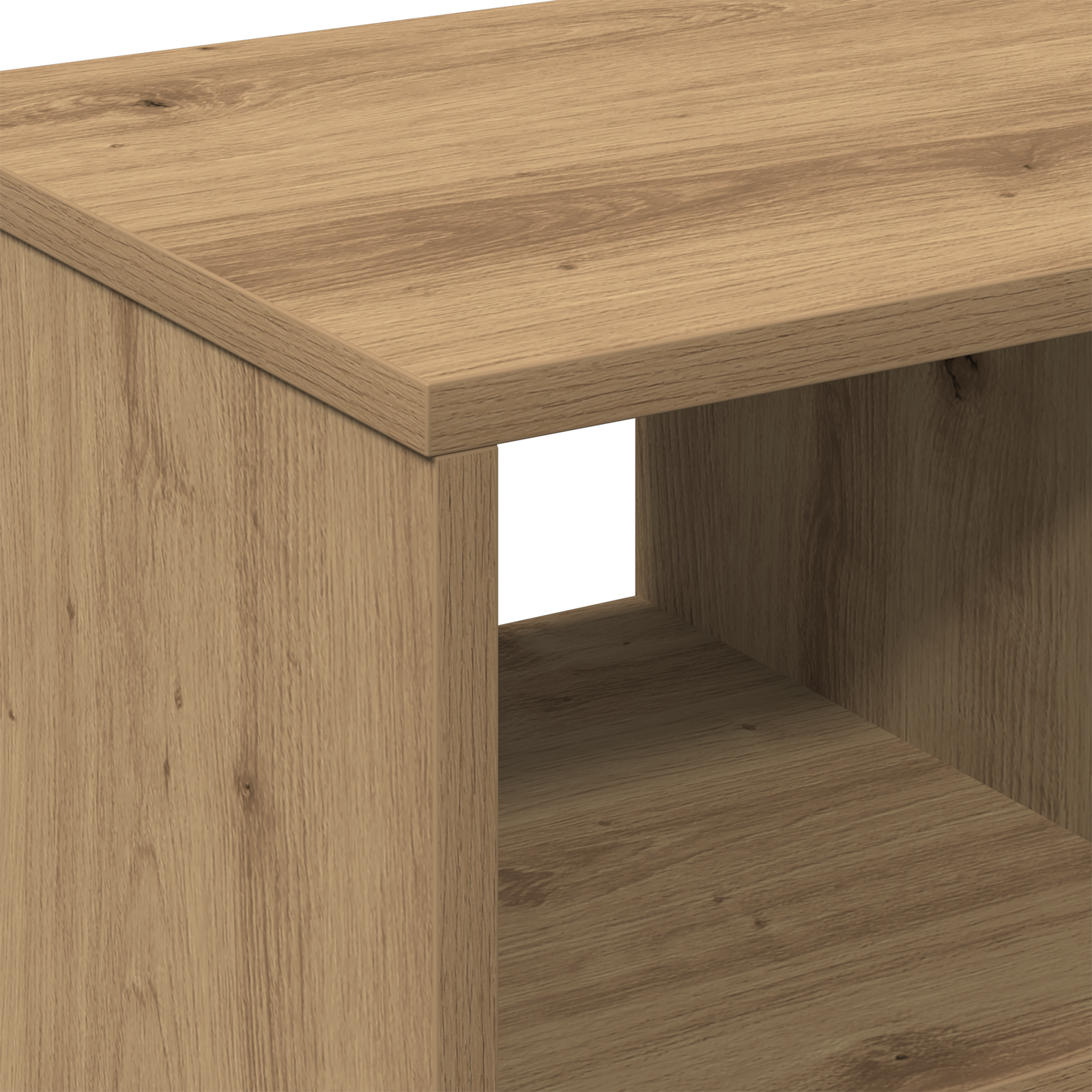Side Table on Wheels - Artisan Oak, 50x30x55 cm, Made of Engineered Wood - Image 8