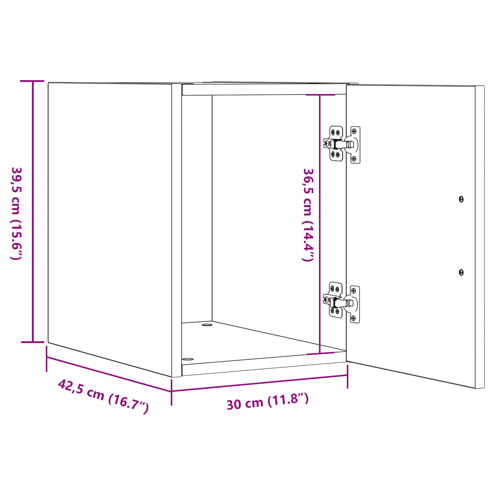 Wall Cabinet Black Oak 30x42.5x40 cm Engineered Wood - Image 10