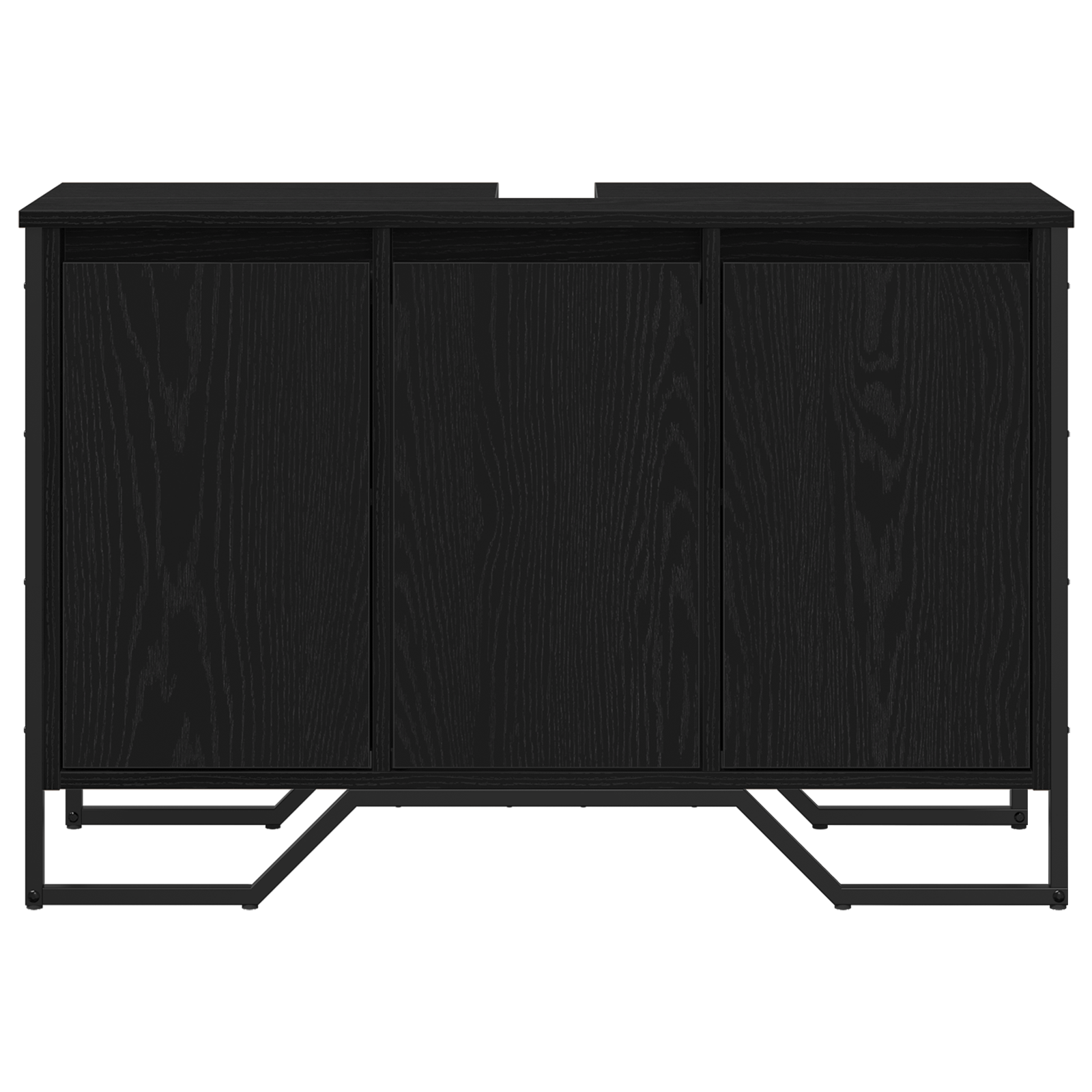 Bathroom Sink Cabinet Black Oak 91x35x60 cm Engineered Wood - Image 5