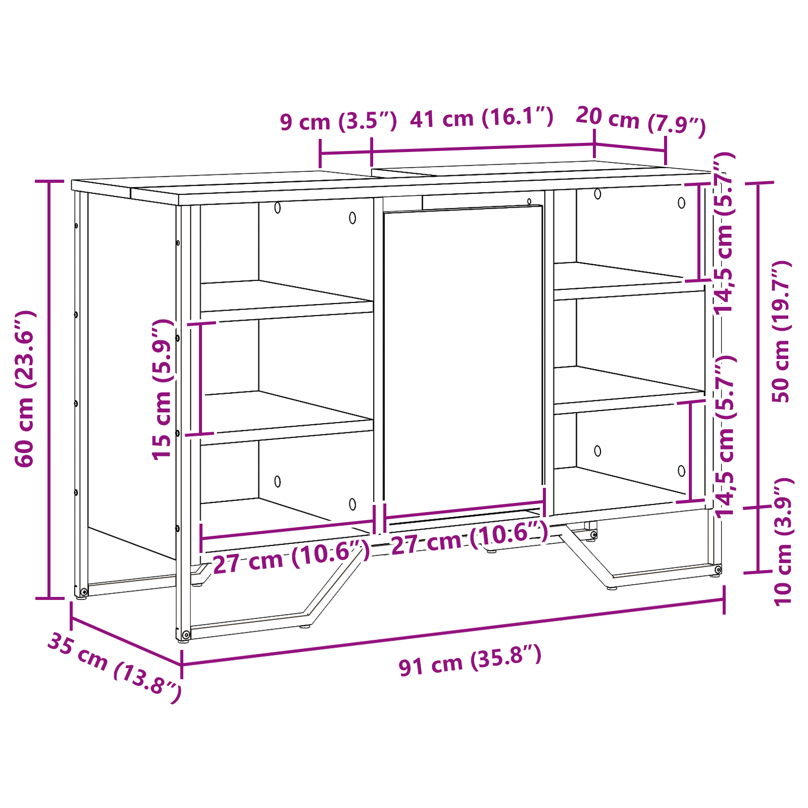 Bathroom Sink Cabinet Black Oak 91x35x60 cm Engineered Wood - Image 11