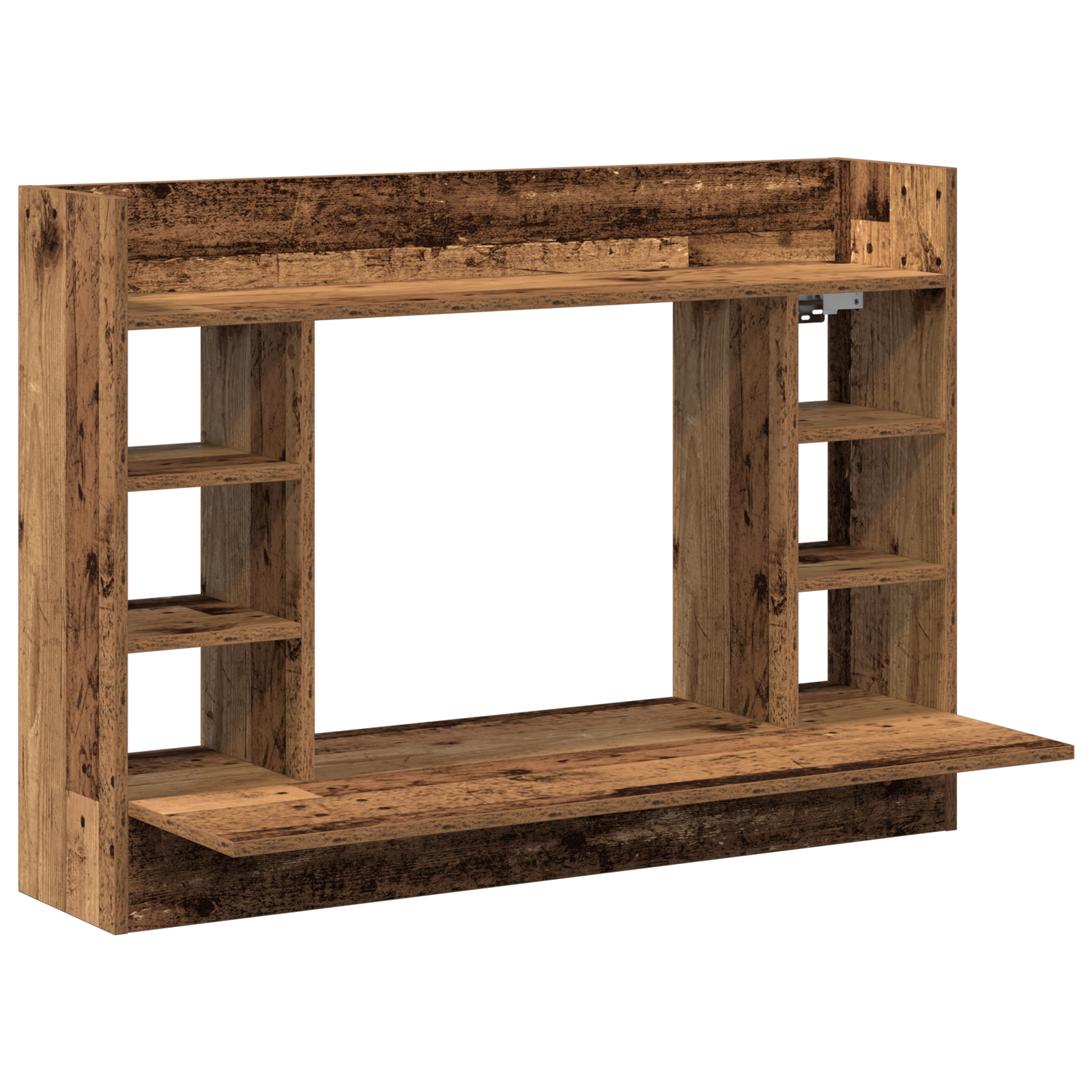 Wall-Mounted Desk Old Wood 105x48x75 cm Engineered Wood - Image 2