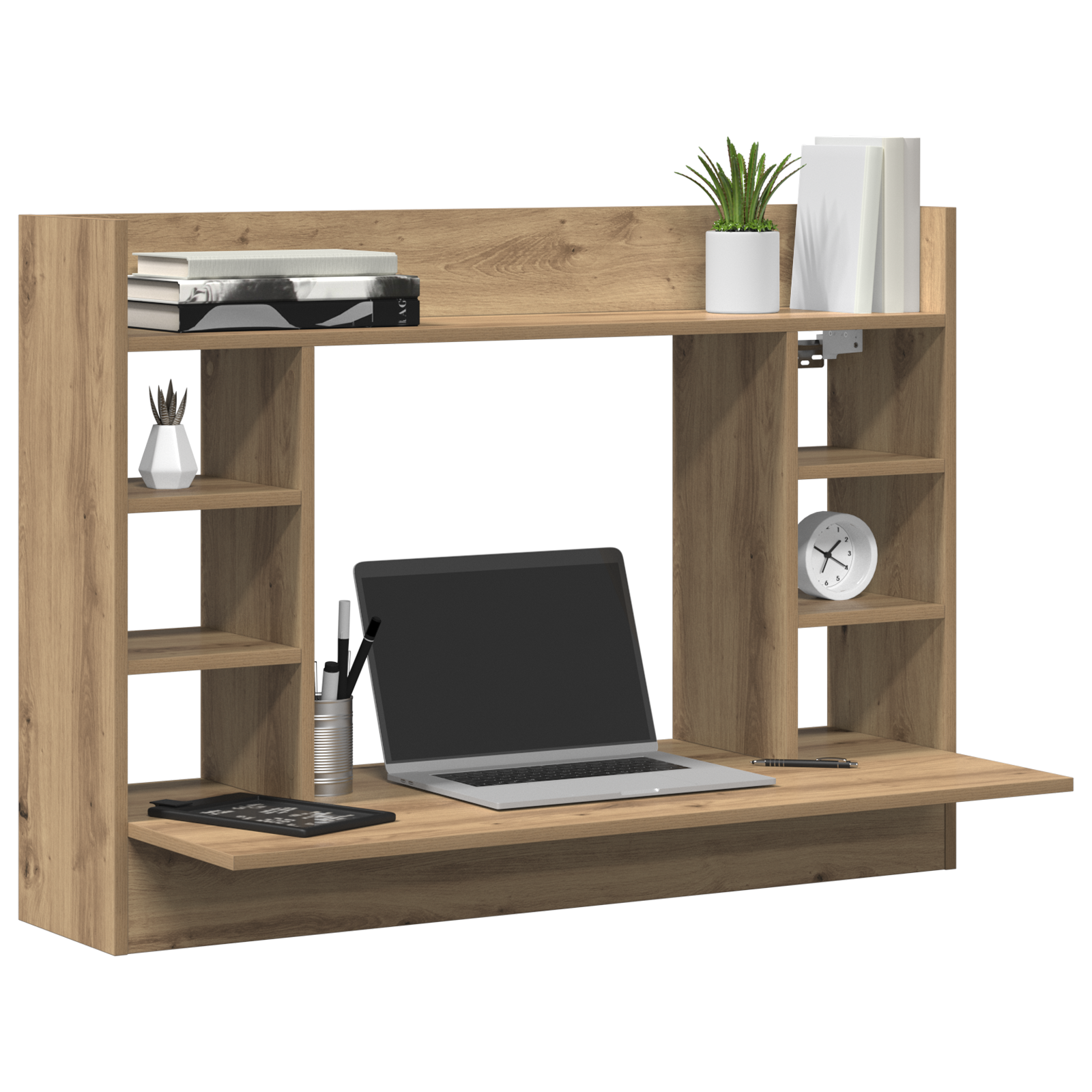 Wall-Mounted Desk Artisan Oak 105x48x75 cm Engineered Wood - Image 3