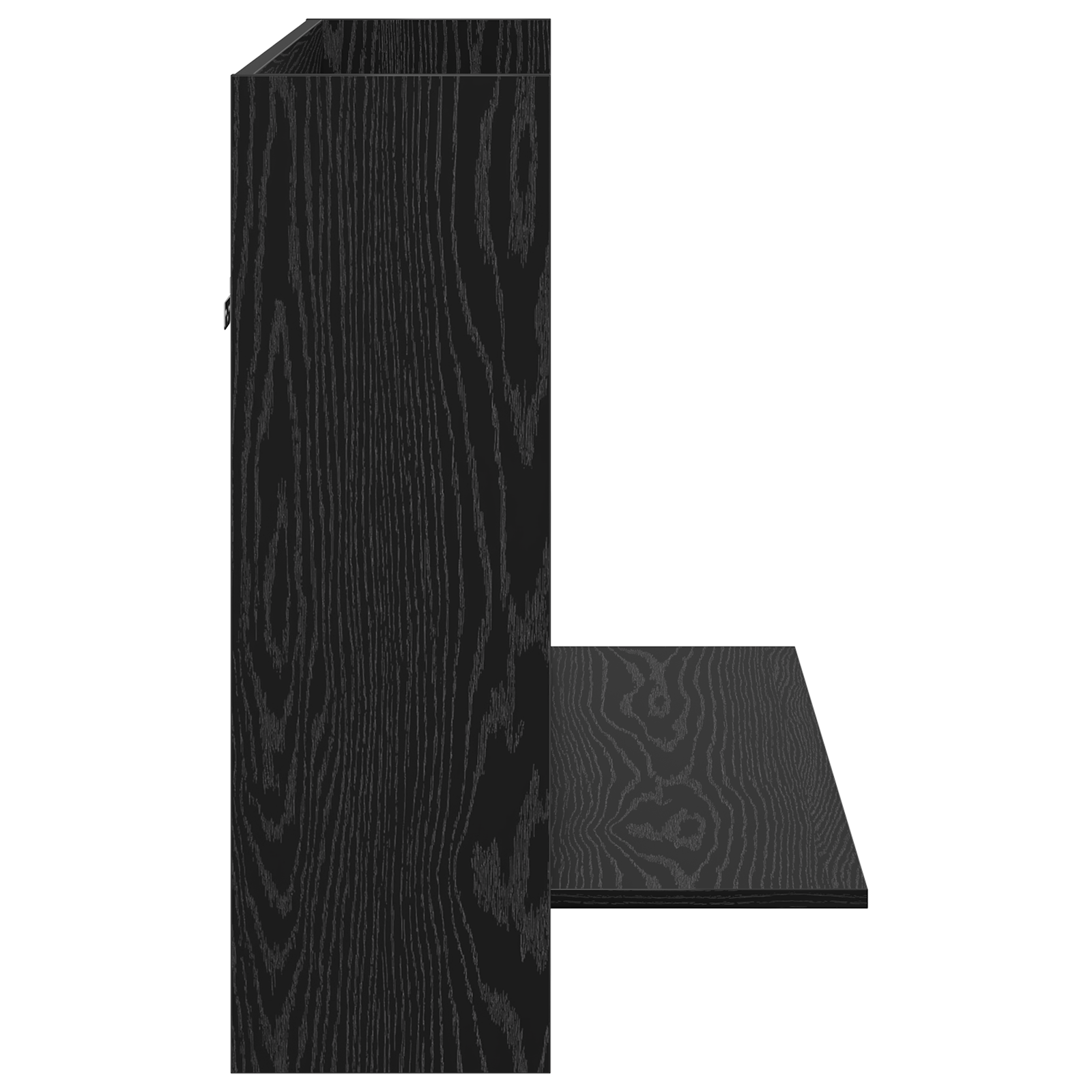 Wall-Mounted Desk Black Oak 105x48x75 cm Engineered Wood - Image 6
